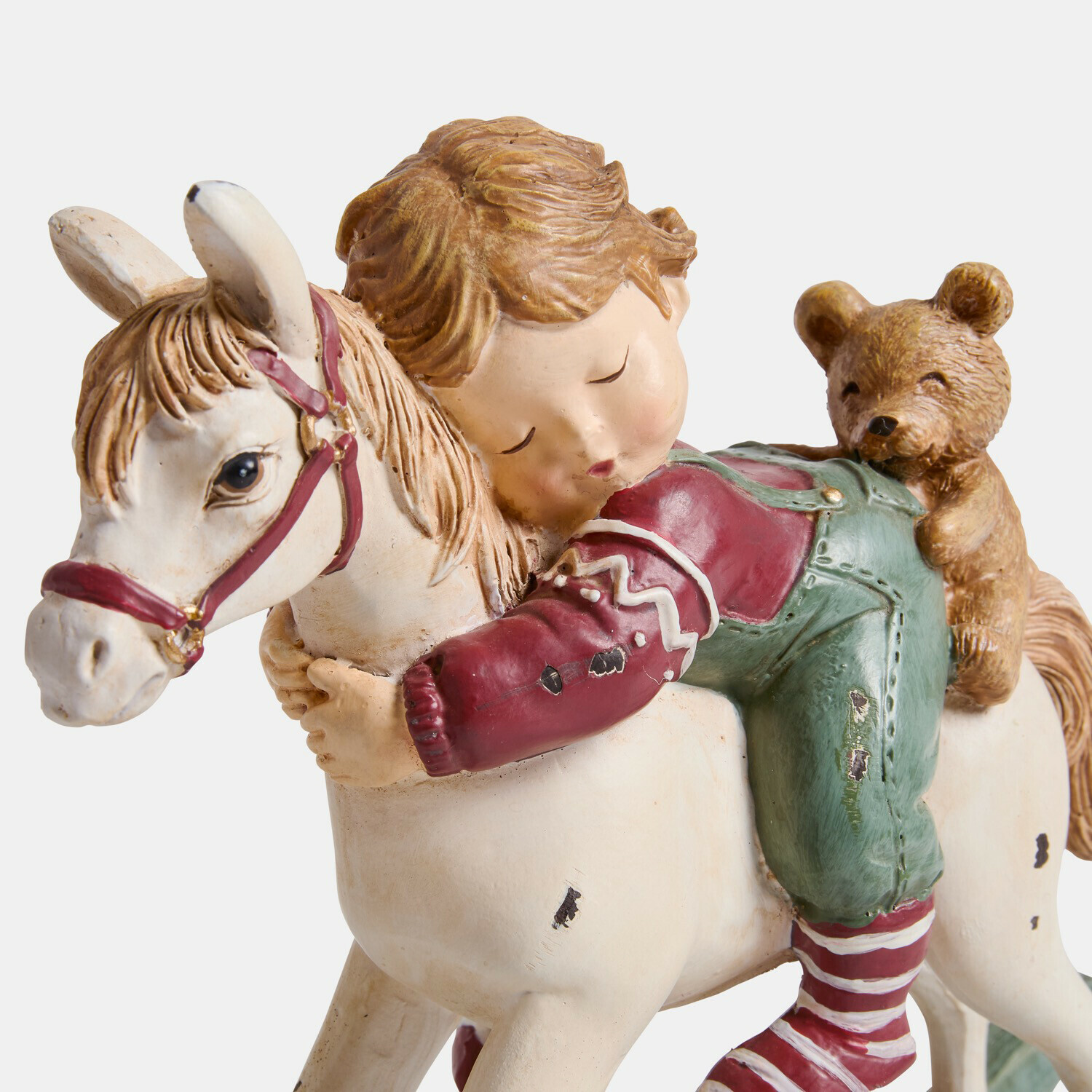 Statuina con cavallino a dondolo Petitnid