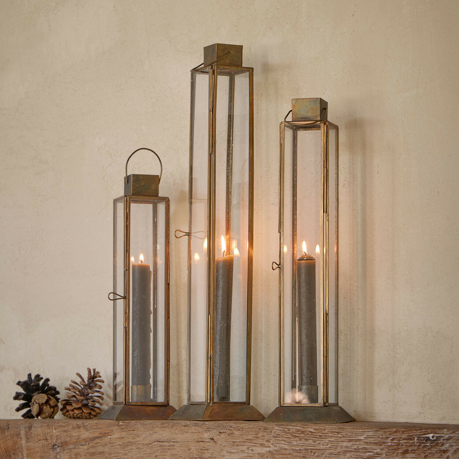 Set di 3 lanterne Coppermill