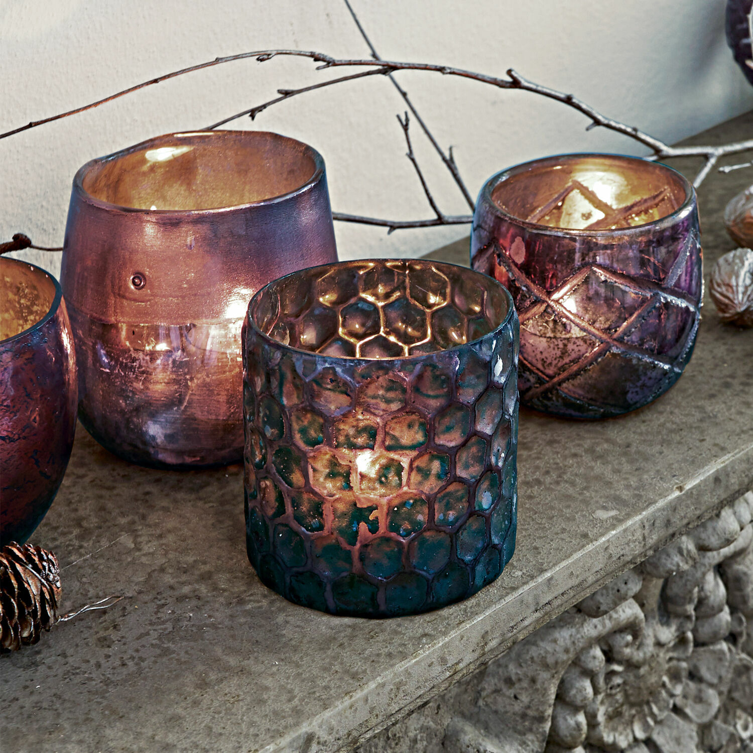 Set di 4 portalumini Marine
