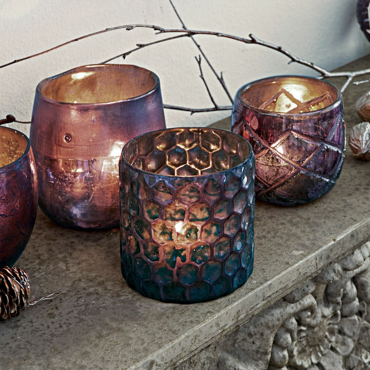 Set di 4 portalumini Marine