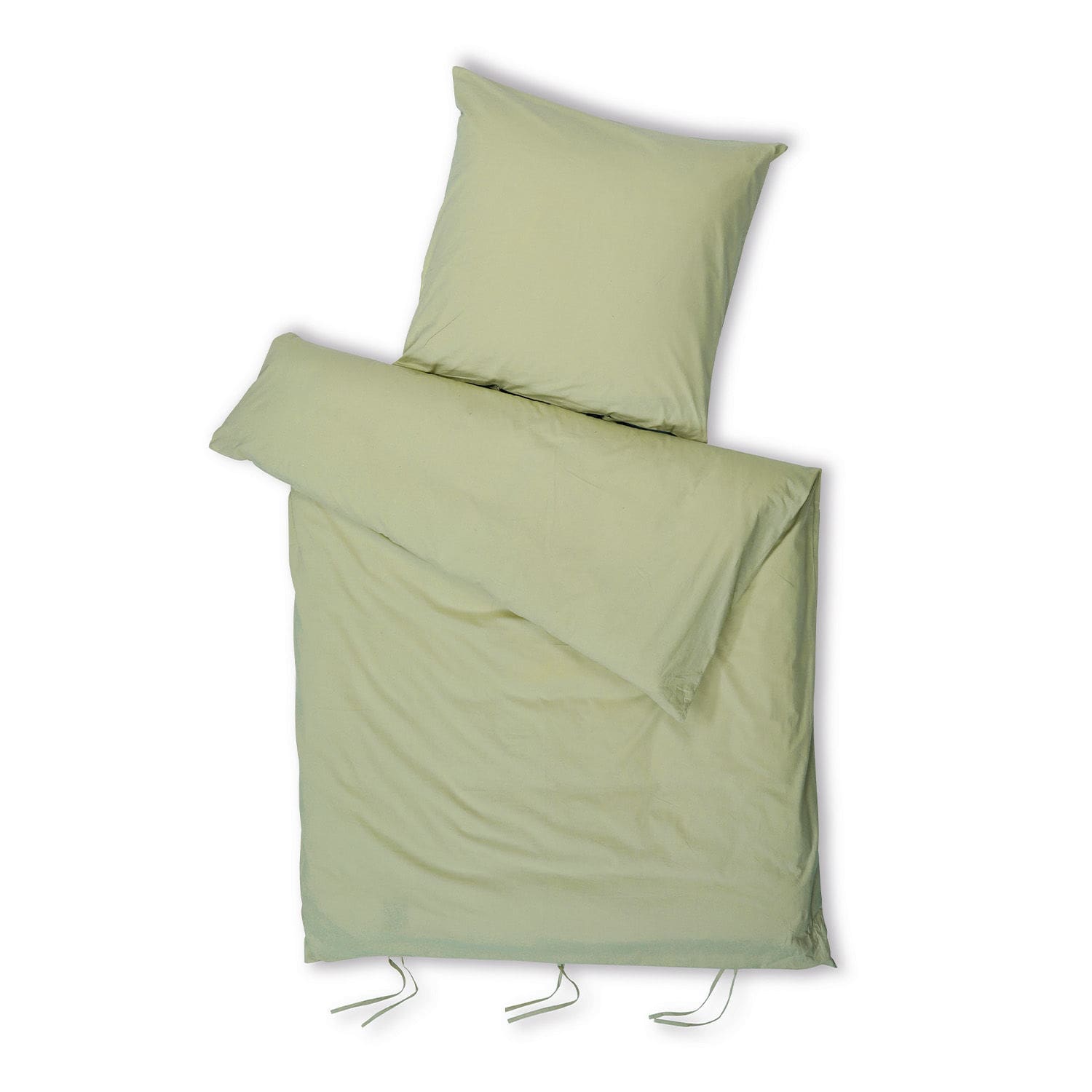 Biancheria da letto Gryphia in cotone verde chiaro, morbida e confortevole per la camera
