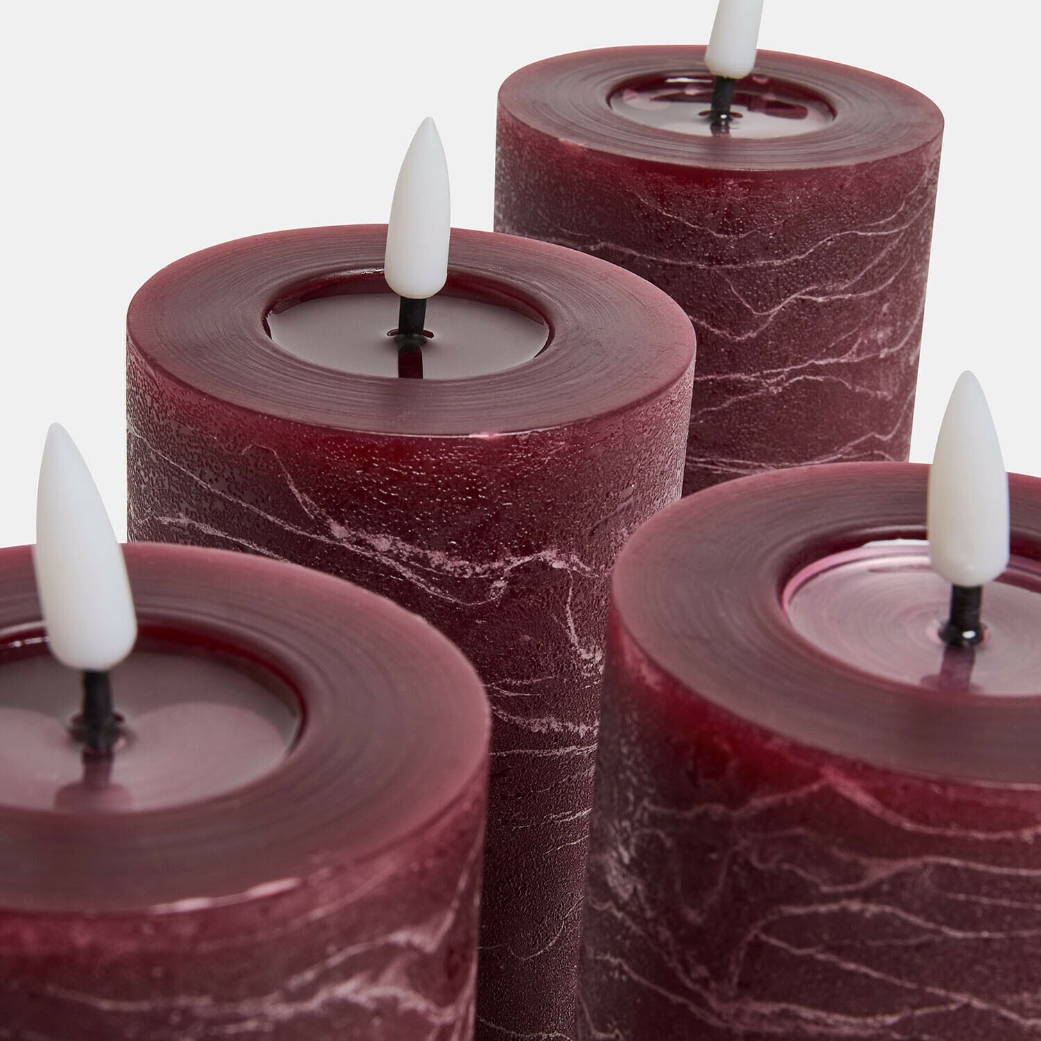 Set di 4 candele a pilastro a LED Rimfalla