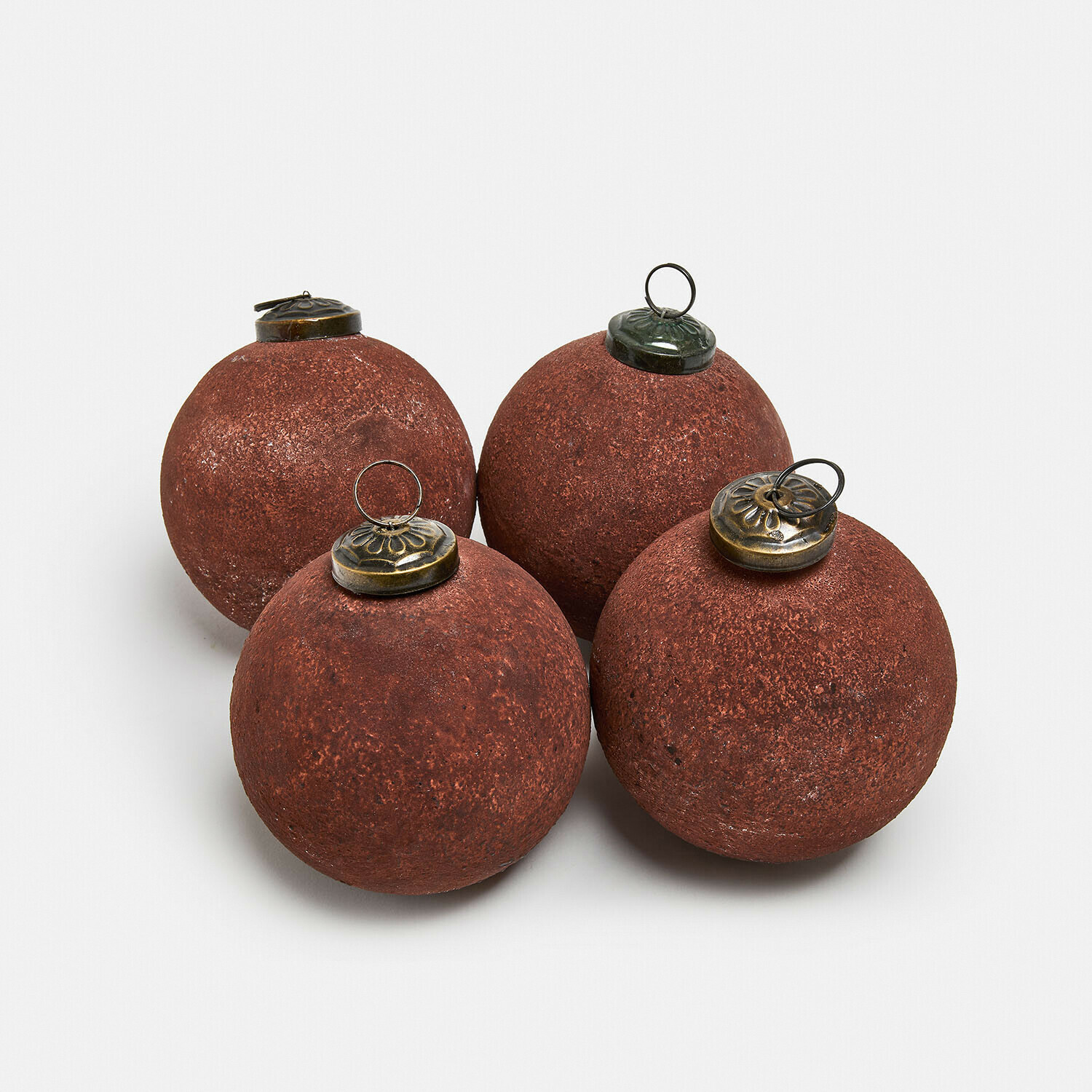 Set di 4 palline di Natale Pirovella