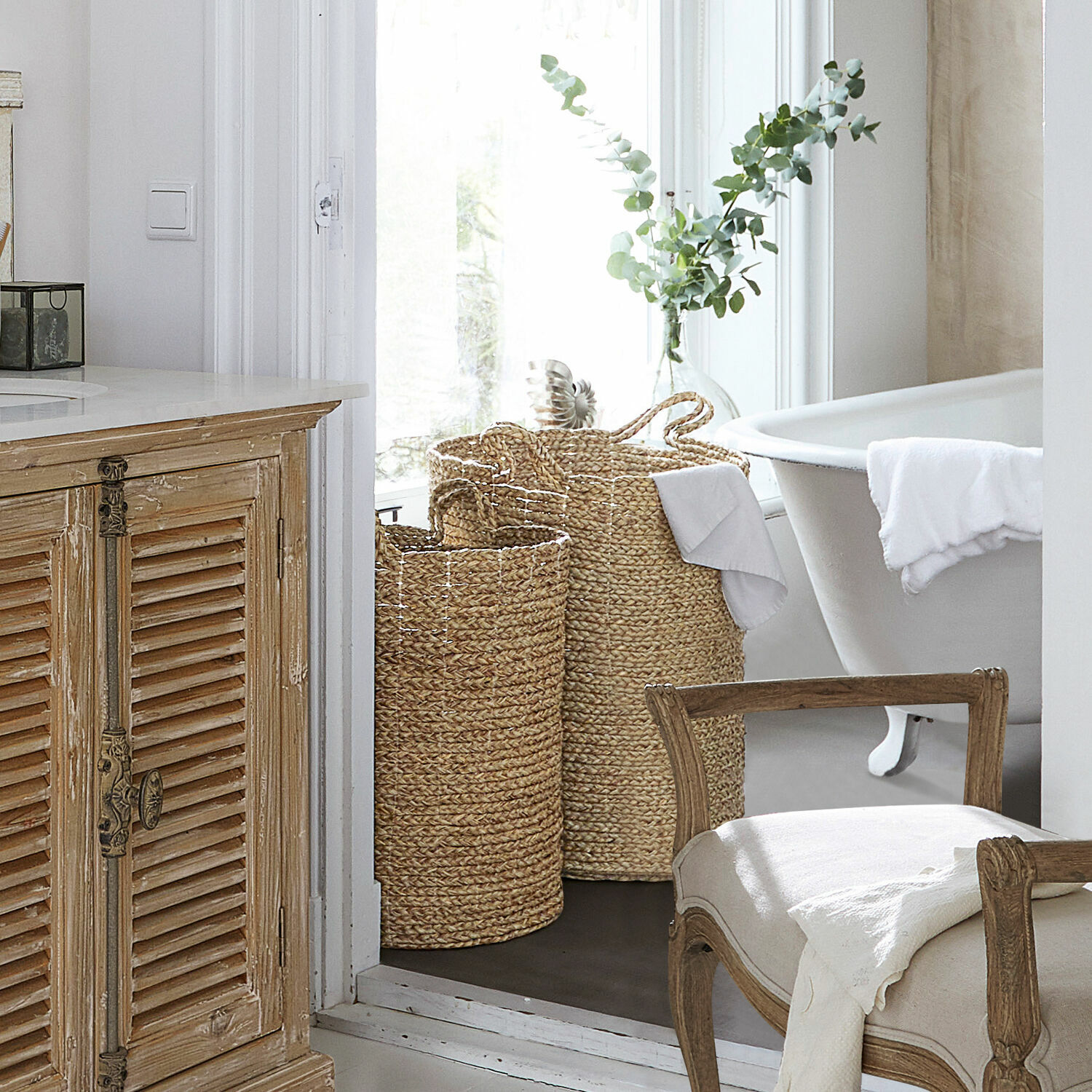 Coppia di cesti portabiancheria Oakdale