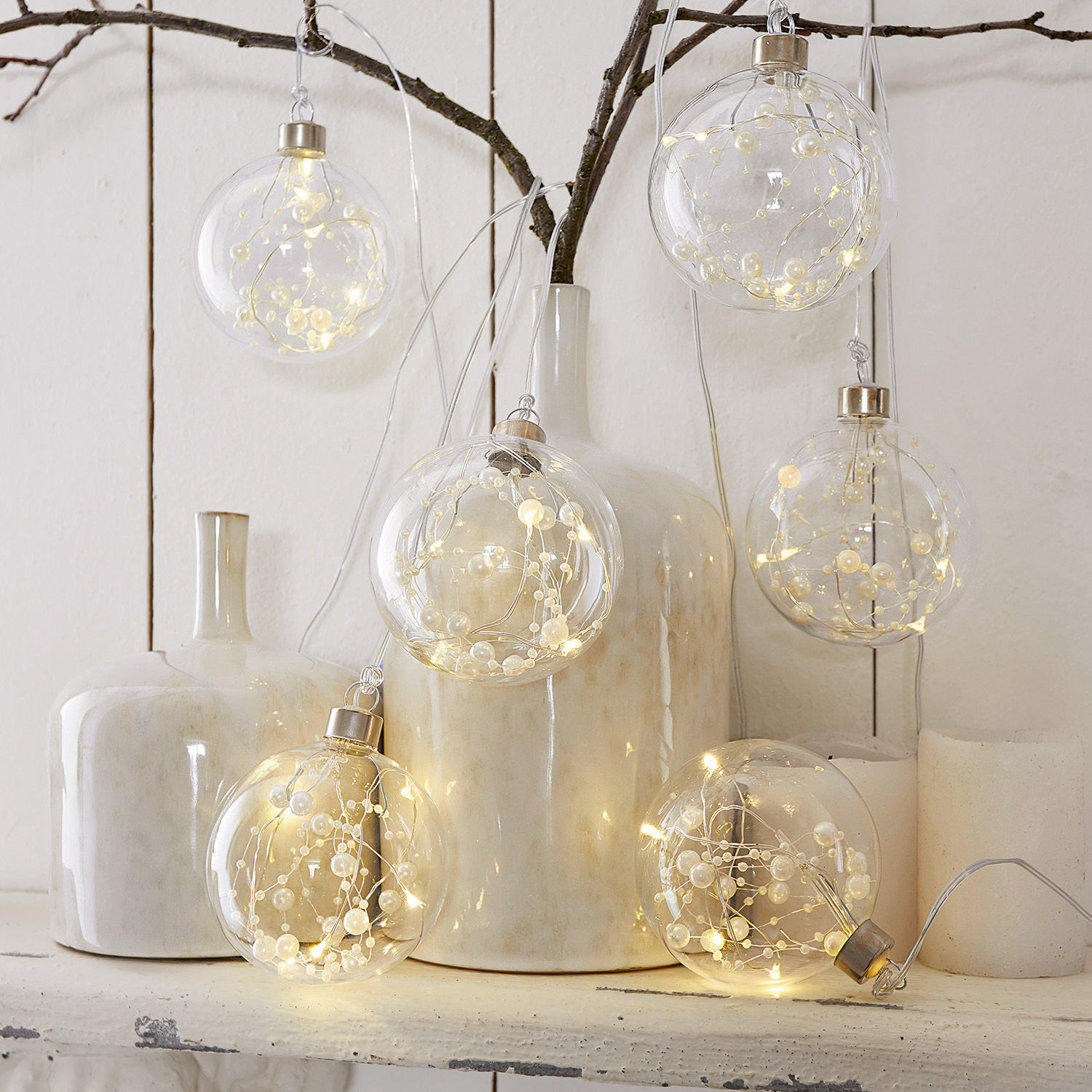 Set di 6 decorazioni natalizie Gisella