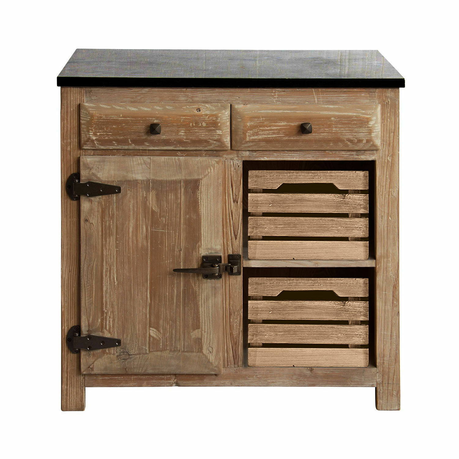 Credenza Wiltshire Credenza rustica in legno naturale con cassetti e cassette per pratico spazio di archiviazione