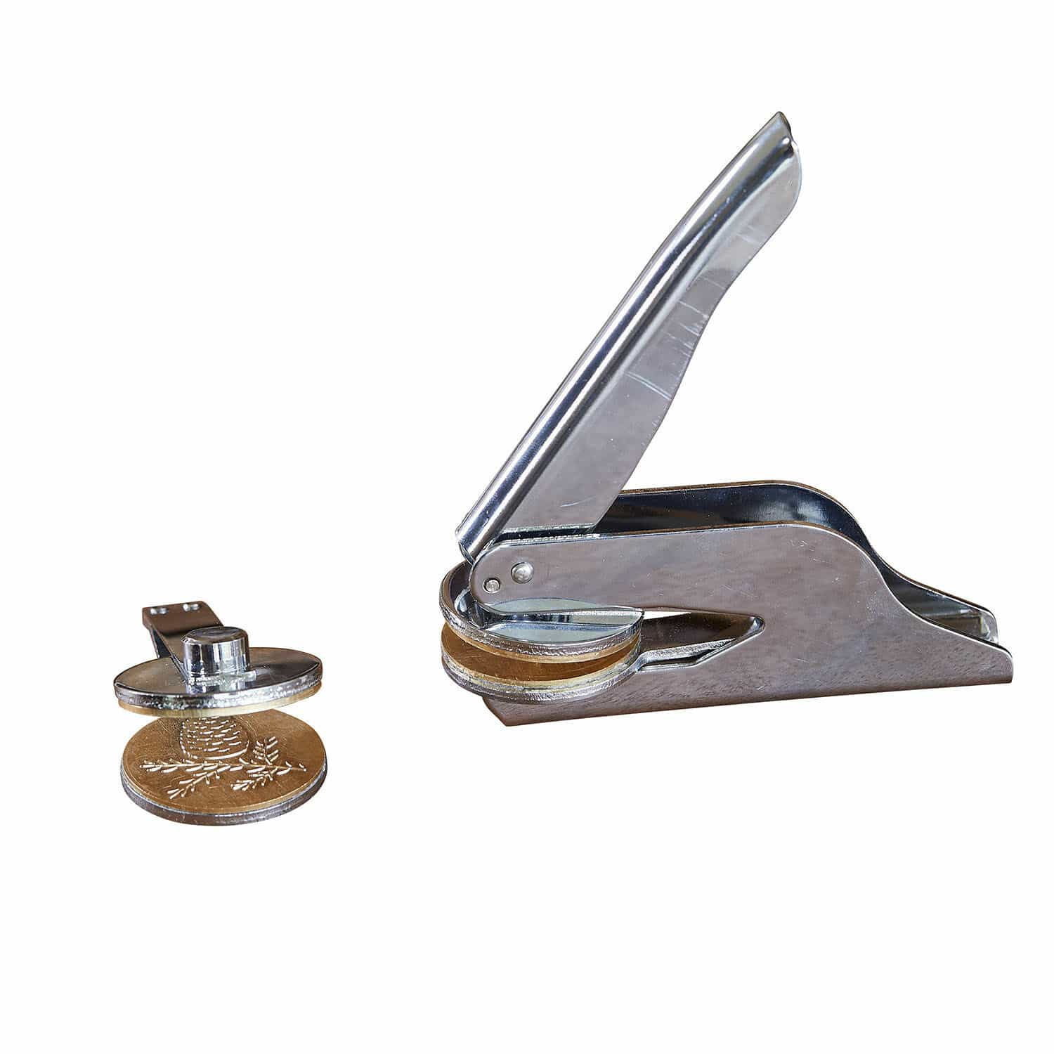 Timbro a rilievo Prenisto Pressa in metallo con timbro in ottone inciso a forma di pigna per biscotti