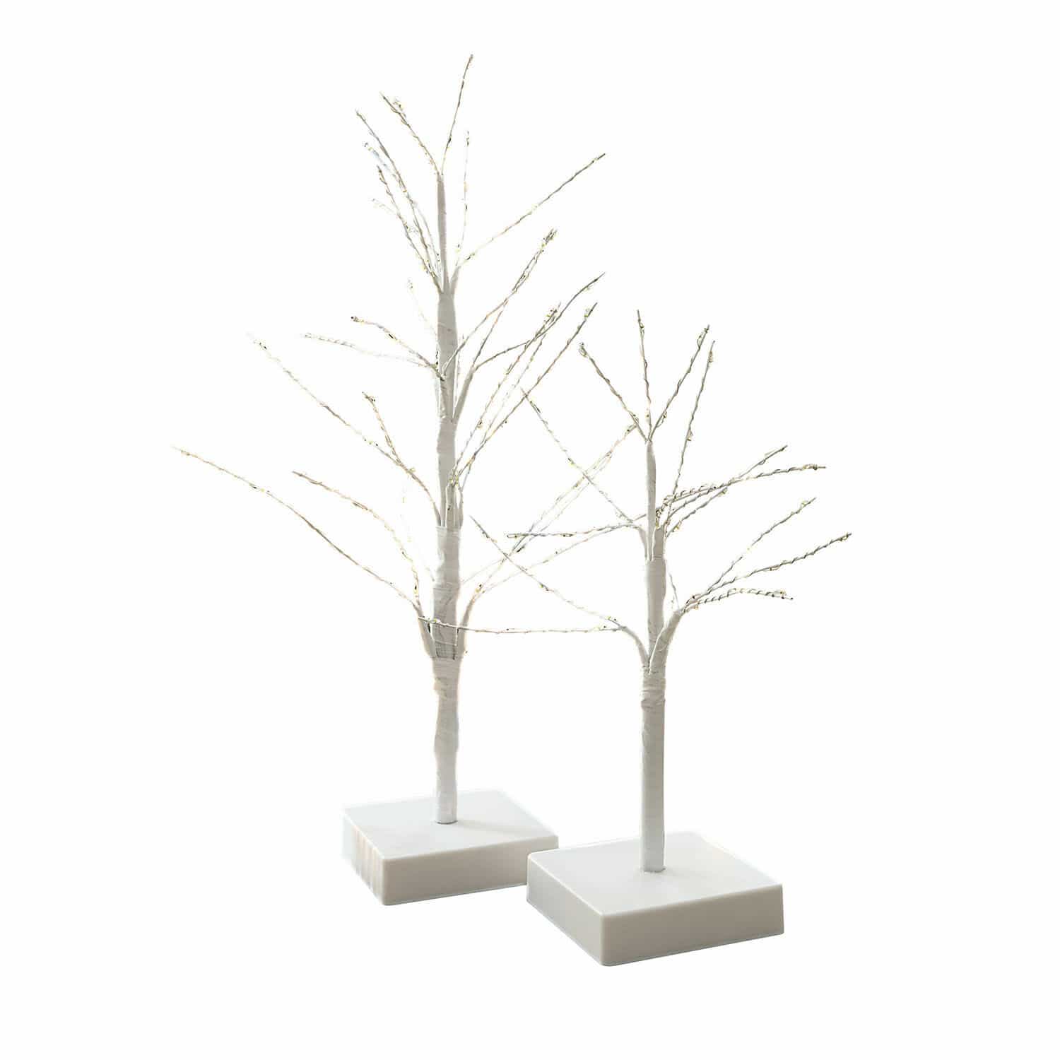 Coppia di alberelli con luci a LED Irradiant