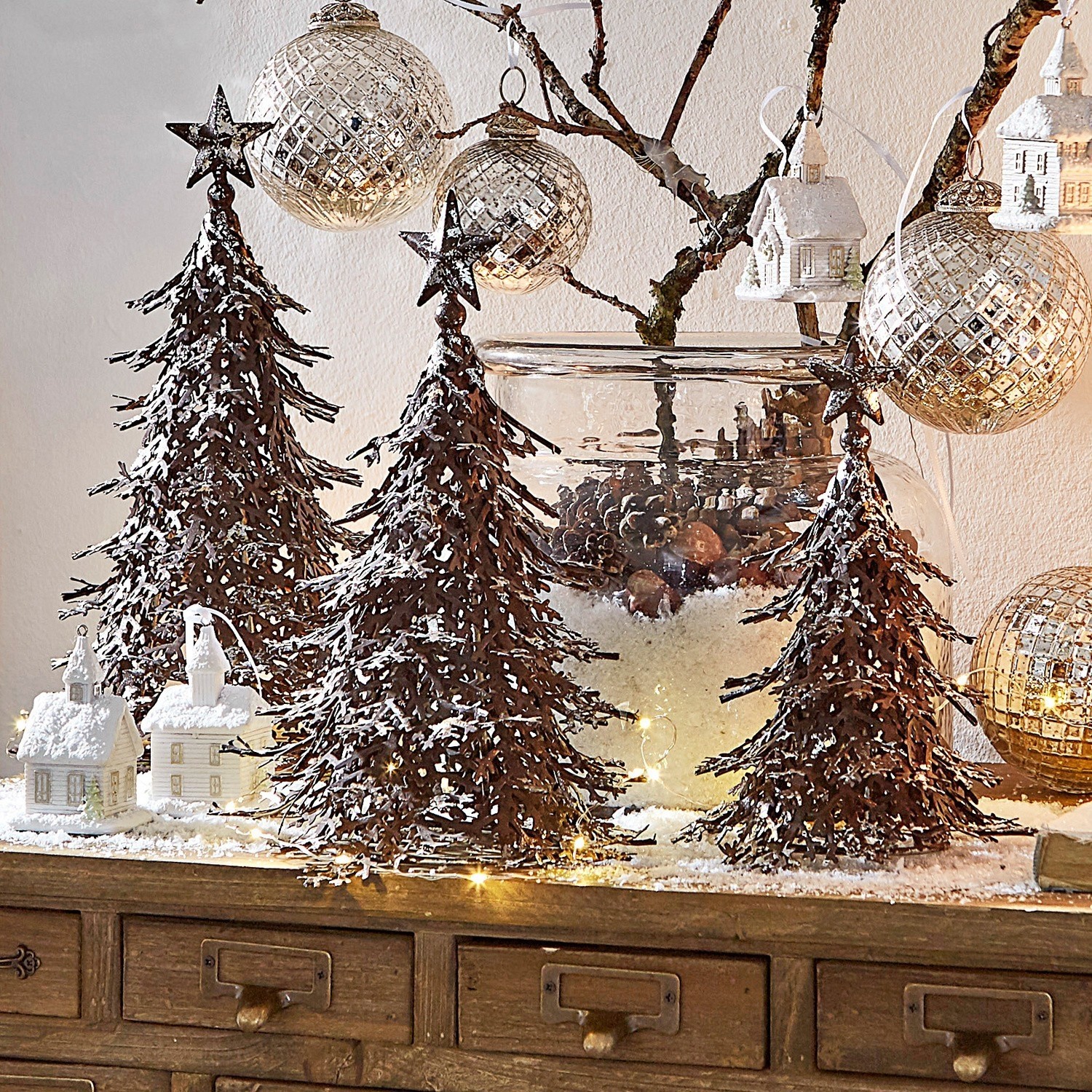 Set di tre alberelli decorativi Tennie