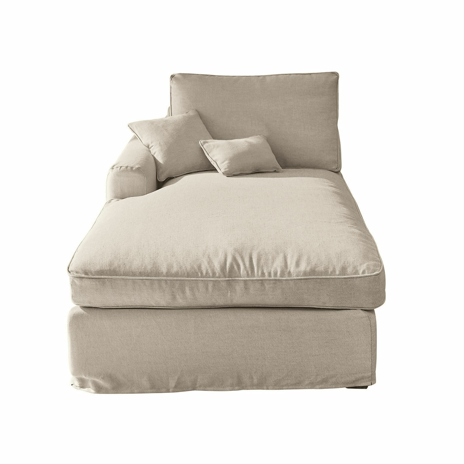beige Chaiselongue beige Seaford in tessuto, comodo divano per il soggiorno