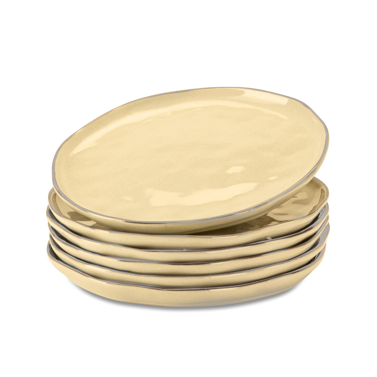 giallo Set di 6 piatti in ceramica Biarritz gialli per una tavola elegante