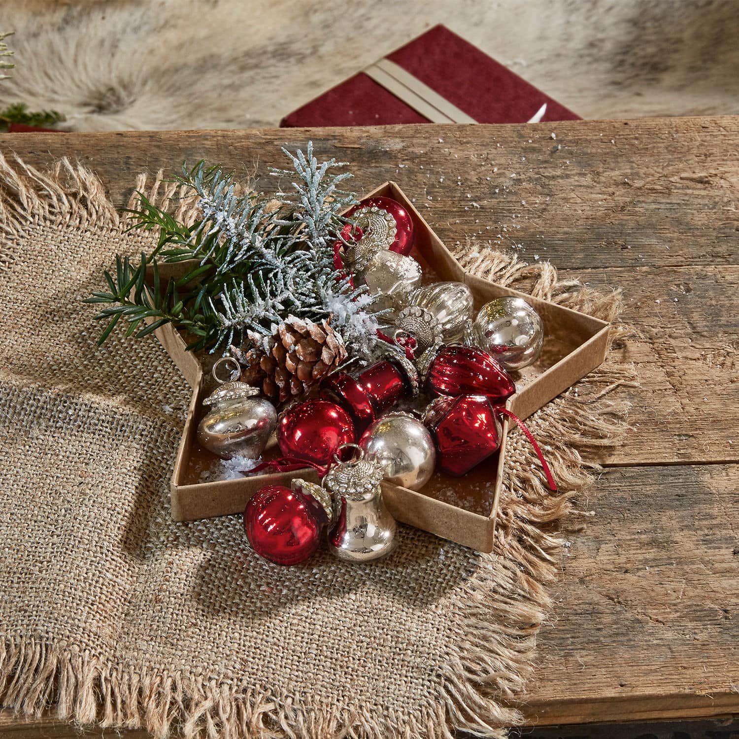 Set di 6 decorazioni natalizie Levier