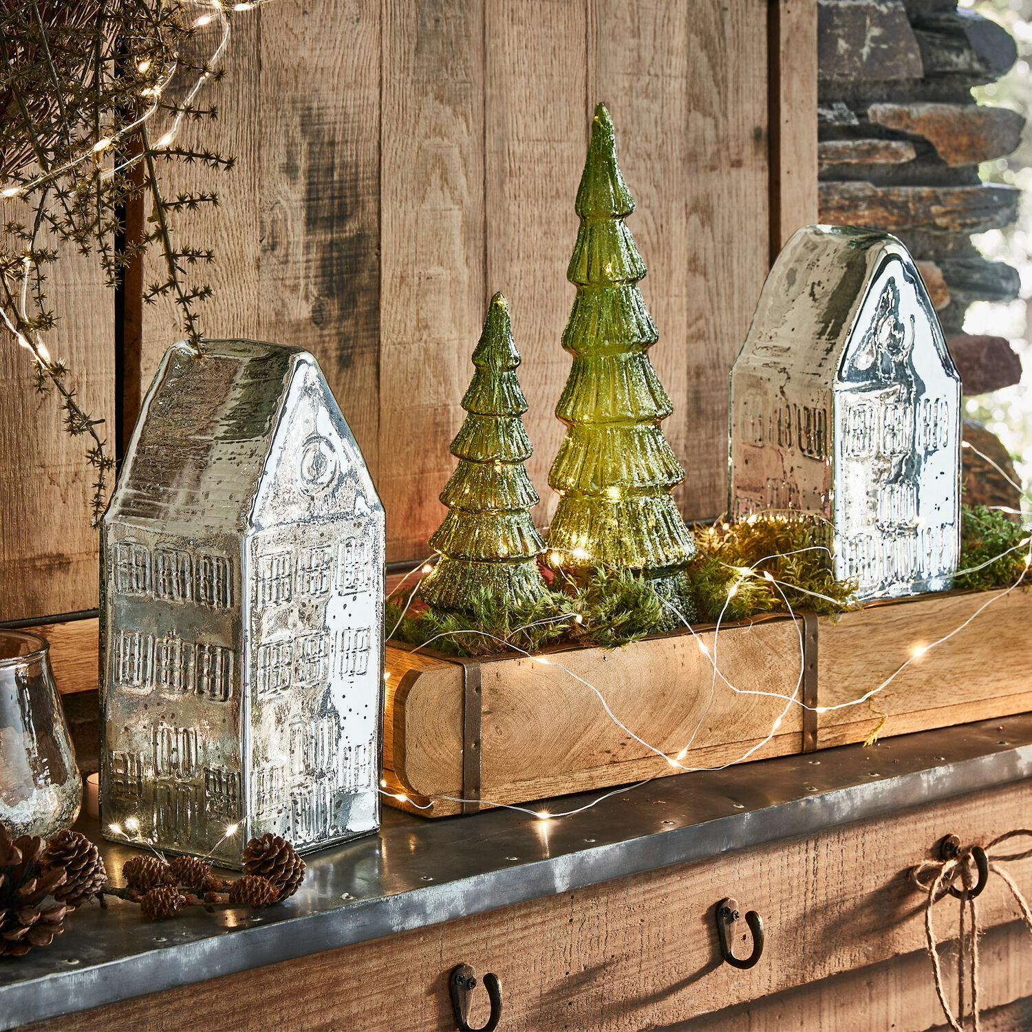 Coppia di casette decorative Langridge