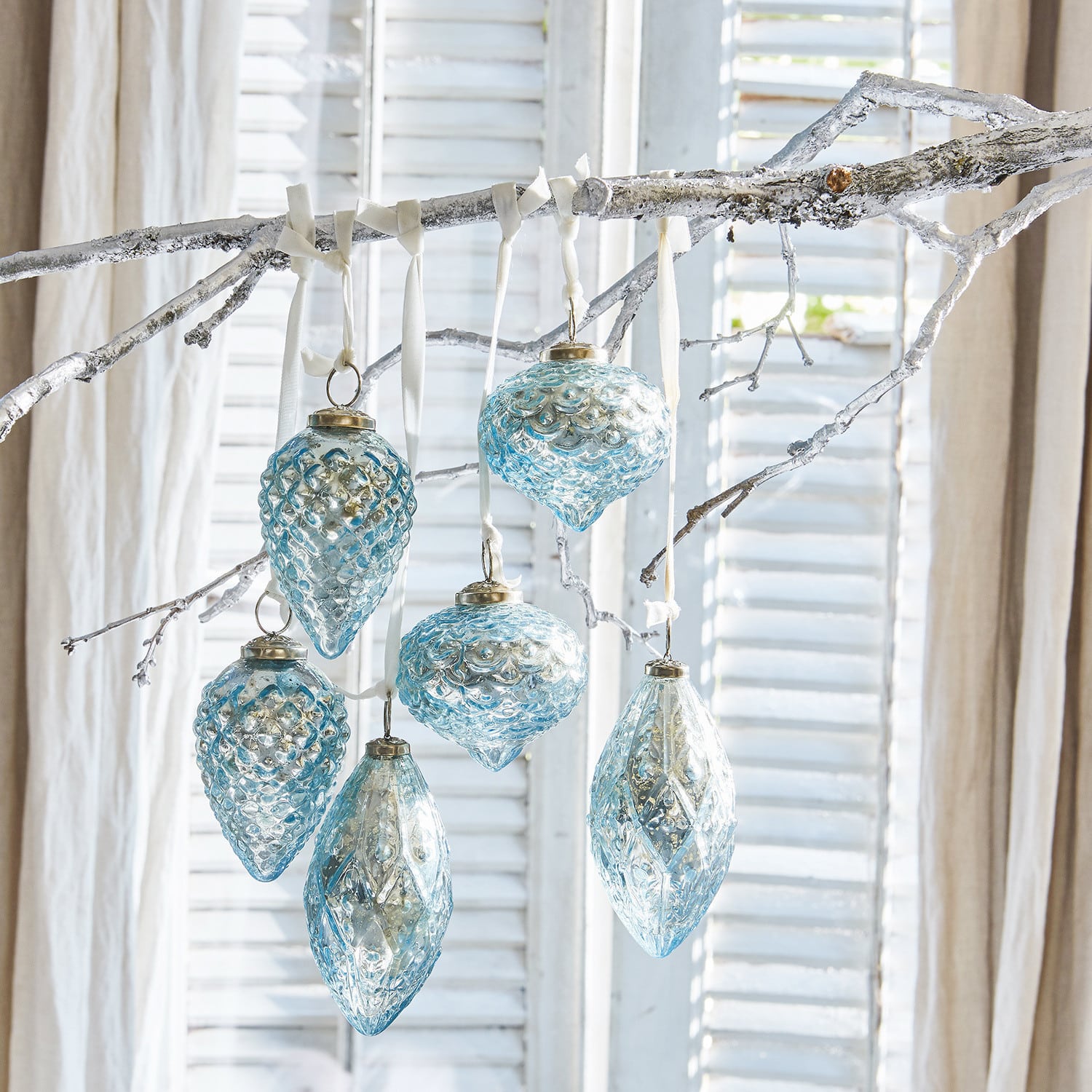 Set di 6 decorazioni natalizie Blue