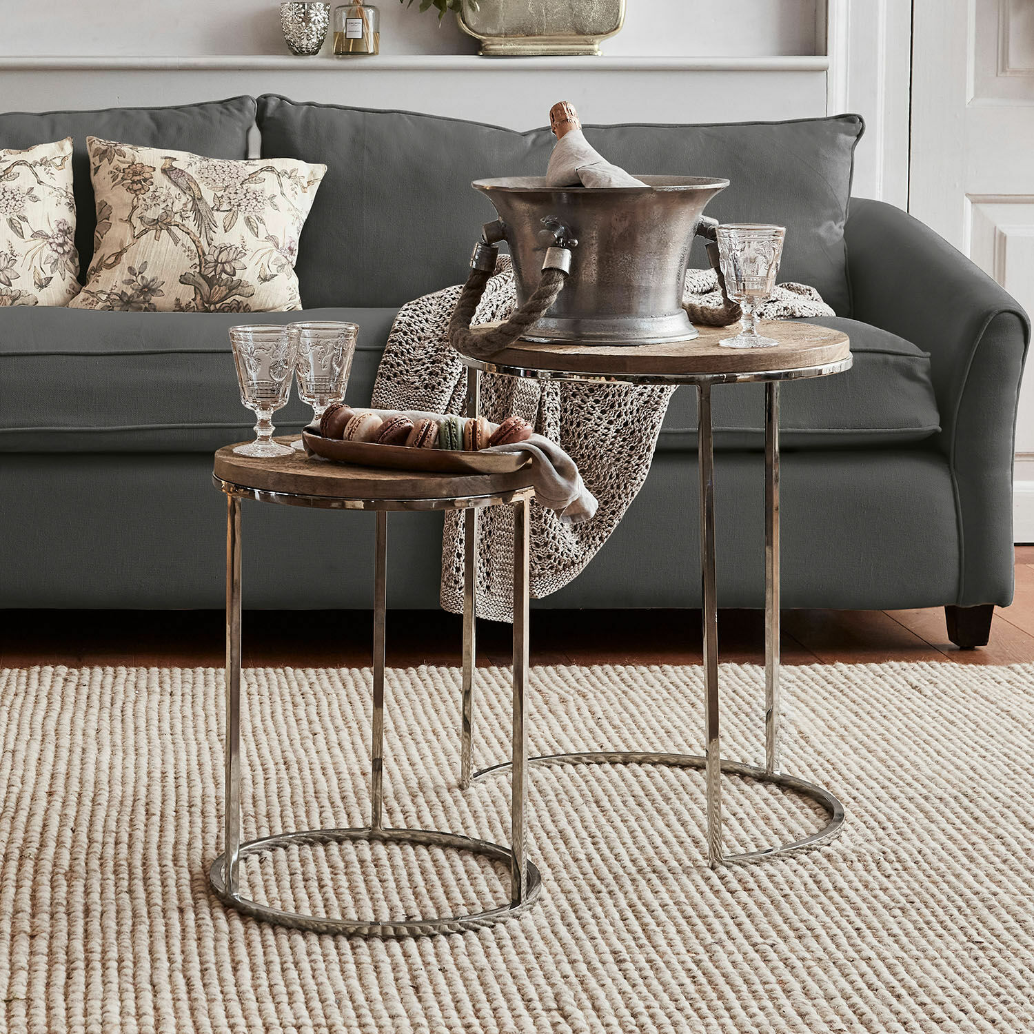 Coppia di tavolini di complemento Cordell