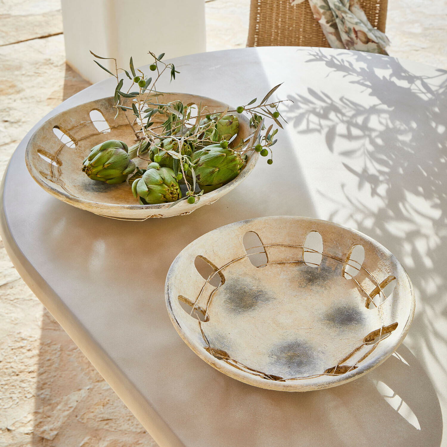Coppia di ciotole decorative Delunas