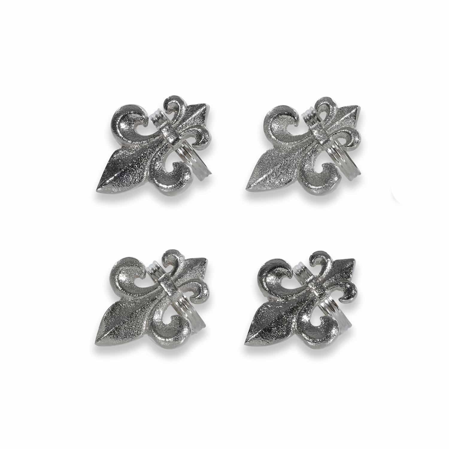 Set di 4 portatovaglioli ad anello Fleur De Lis