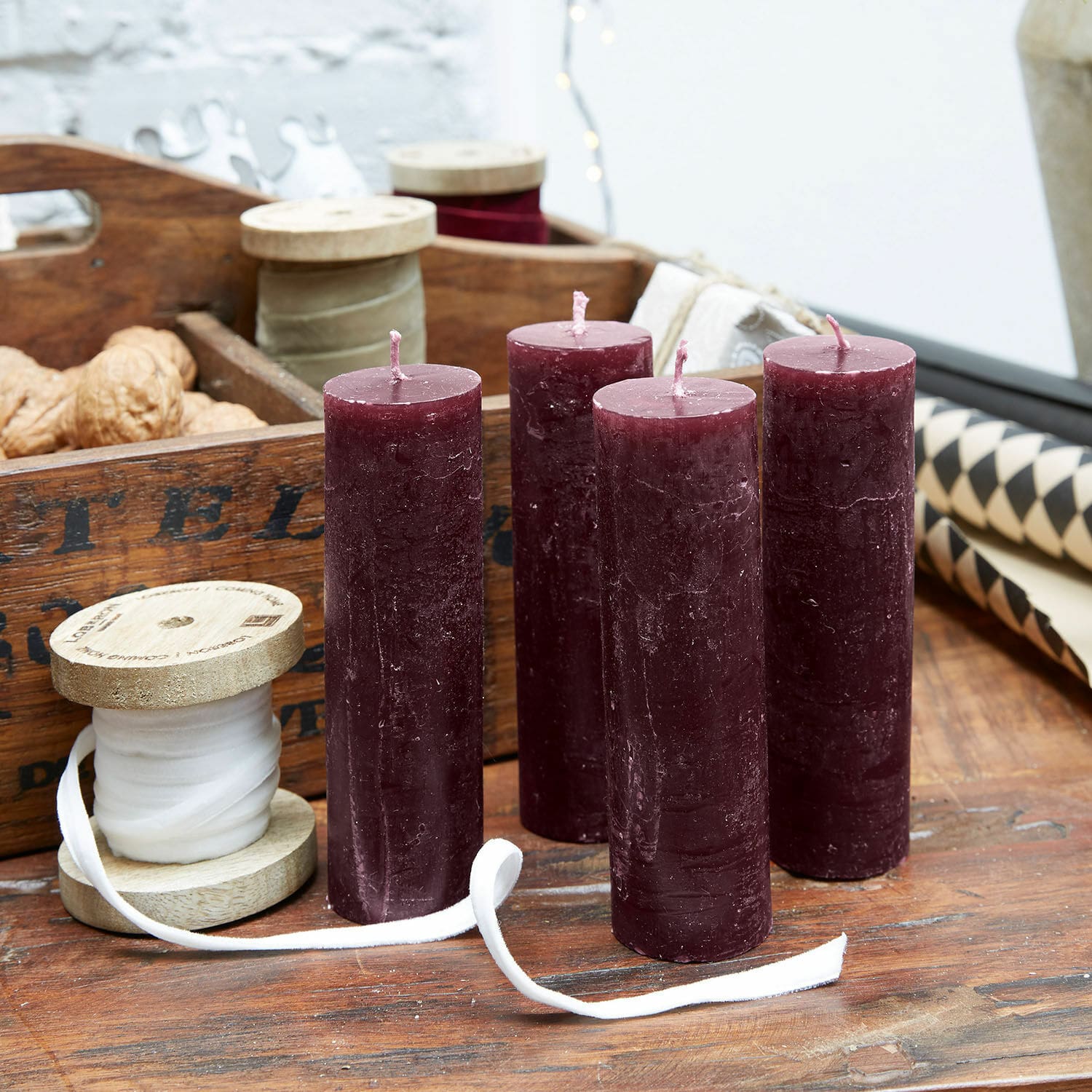 Set di 4 candele Muriel