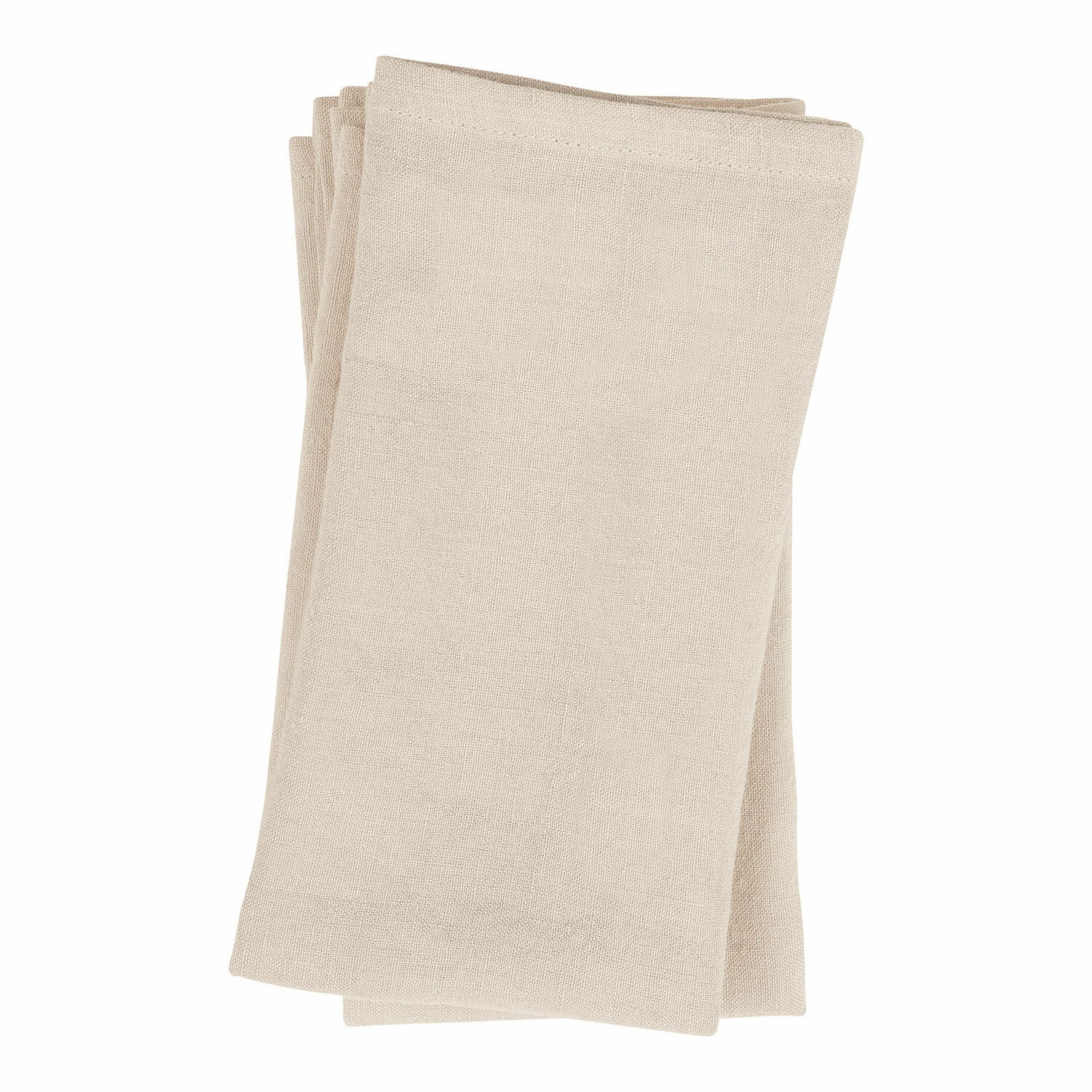 beige Set di 4 tovaglioli in lino beige Ghis, materiale naturale, decorazione tavola, tessili cucina