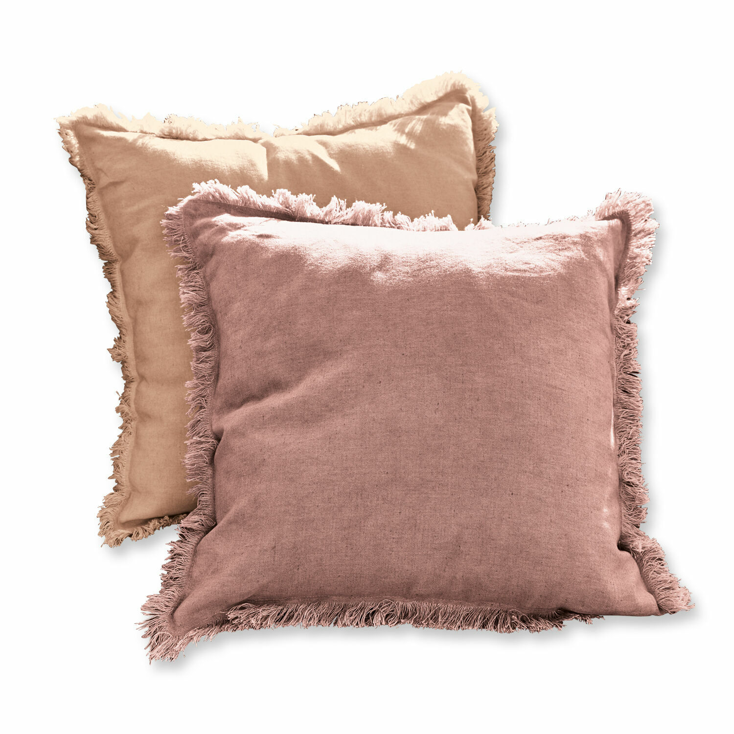 rosa/arancio Set di 2 federe per cuscino Quebo in cotone rosa e arancione per arredamento casa