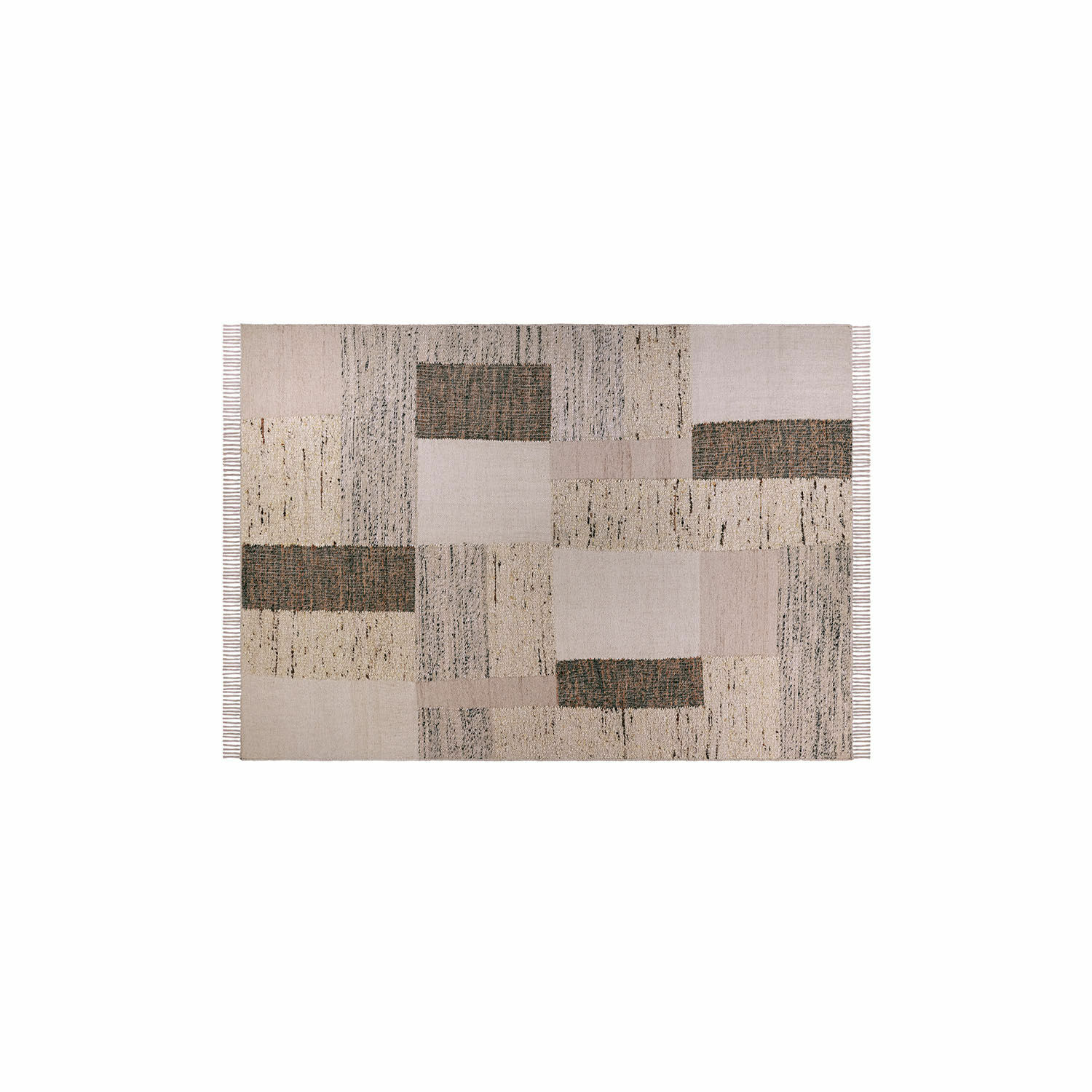 Tappeto Faircliffe Tappeto con motivo geometrico in tonalità beige e marrone, materiale tessuto, decorazione d'interni