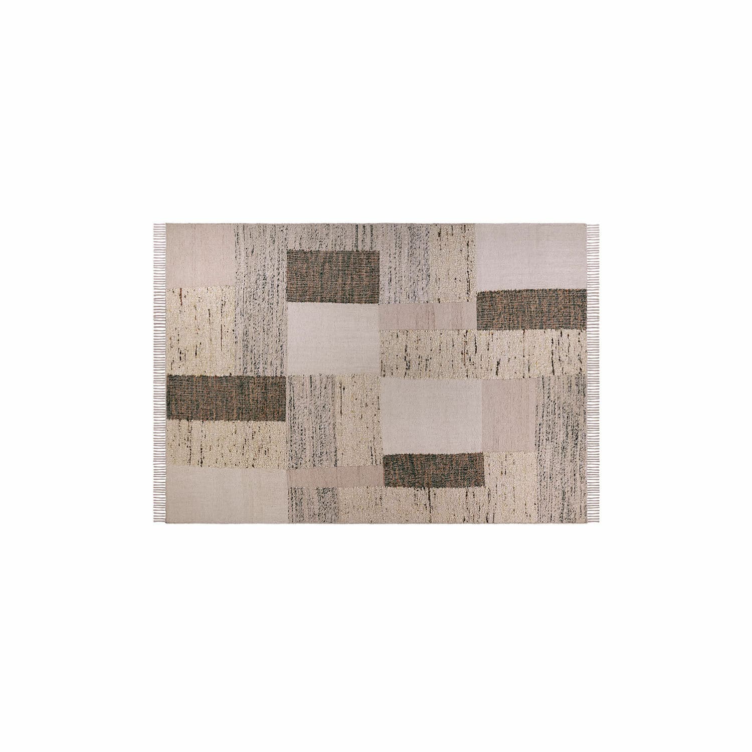Tappeto Faircliffe Tappeto con motivo geometrico in tonalità beige e marrone, materiale tessuto, decorazione d'interni
