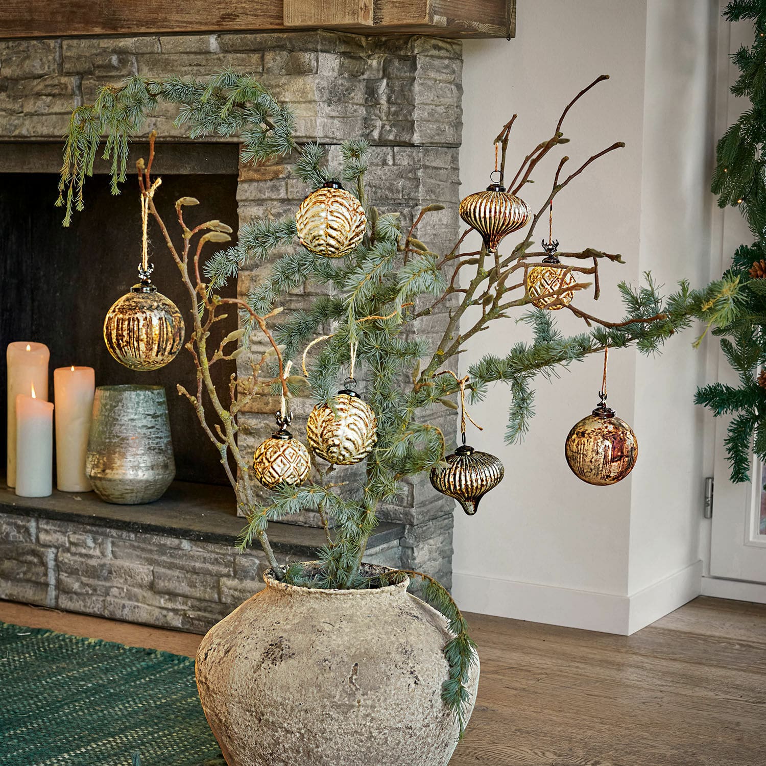 Set di 4 decorazioni natalizie Donia