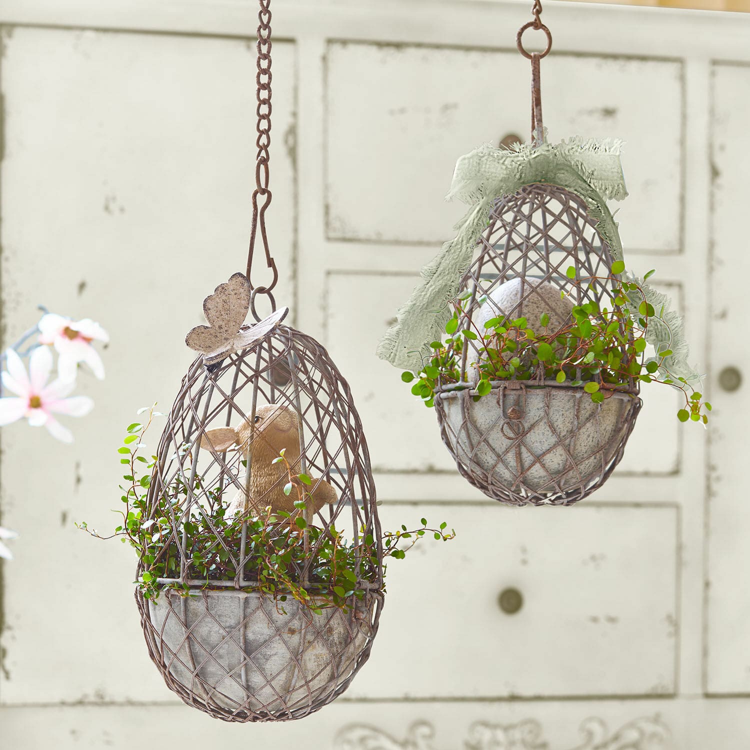 Coppia di gabbie decorative per uccellini Eralin