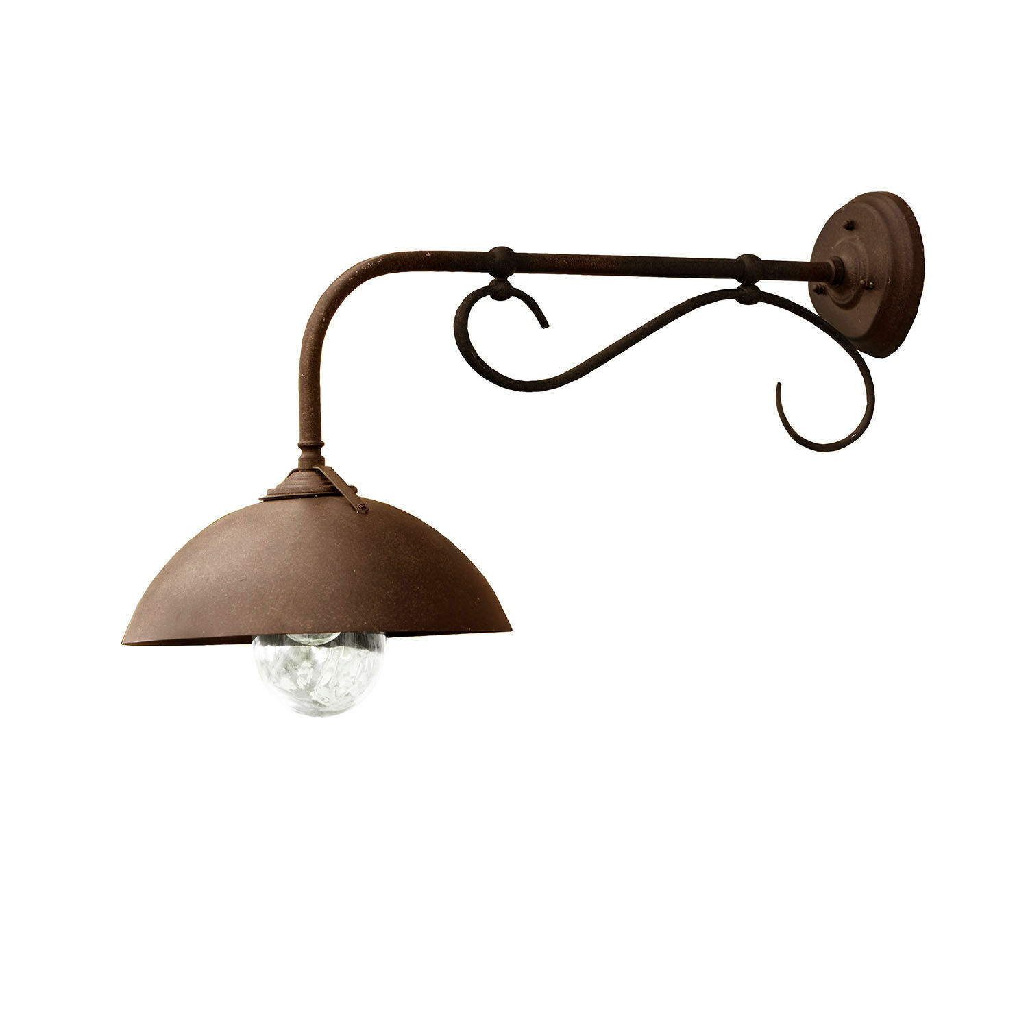 marrone scuro Applique da esterno Lupia in metallo marrone scuro, lampada da giardino elegante e resistente