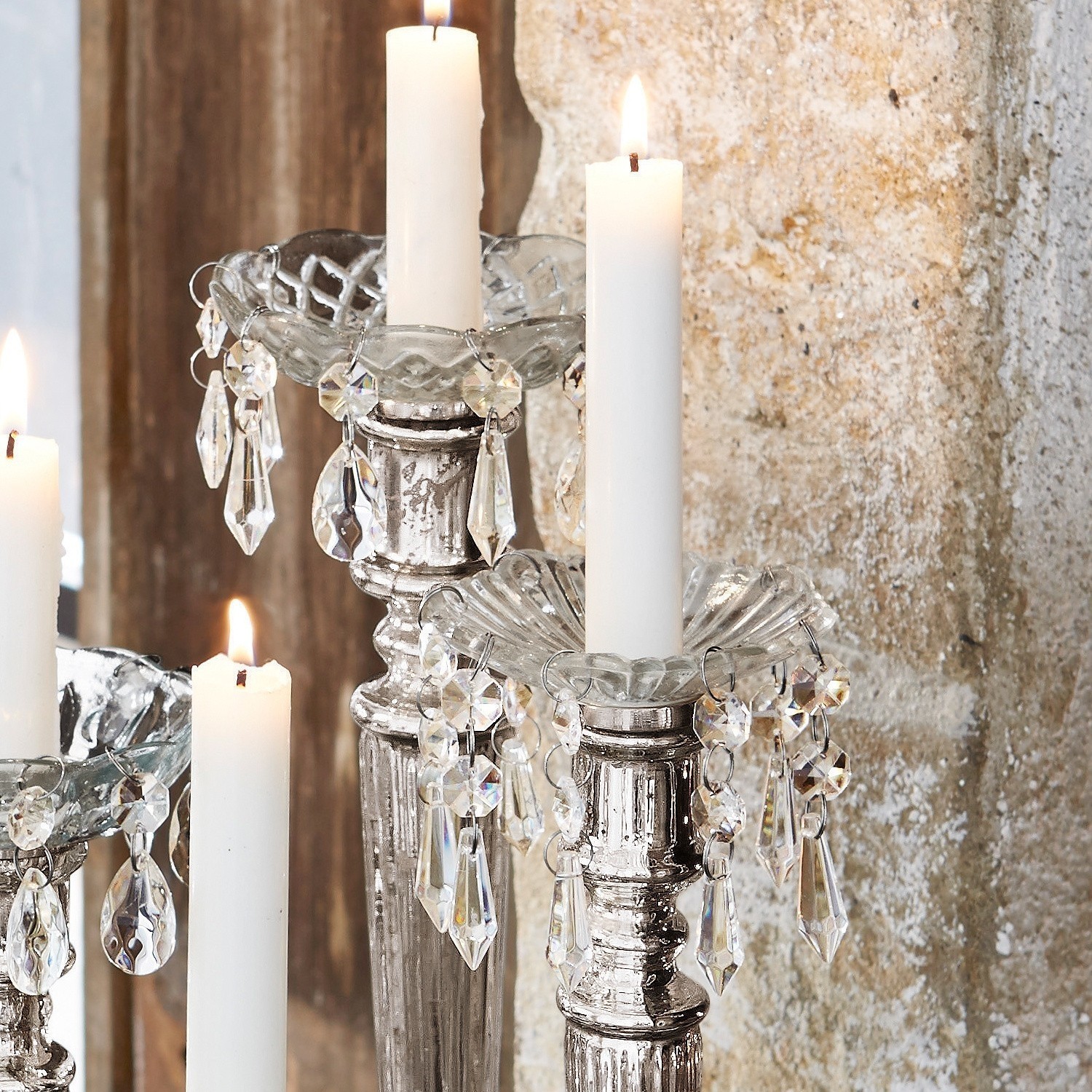 Set di 4 piatti per candele Pontarion