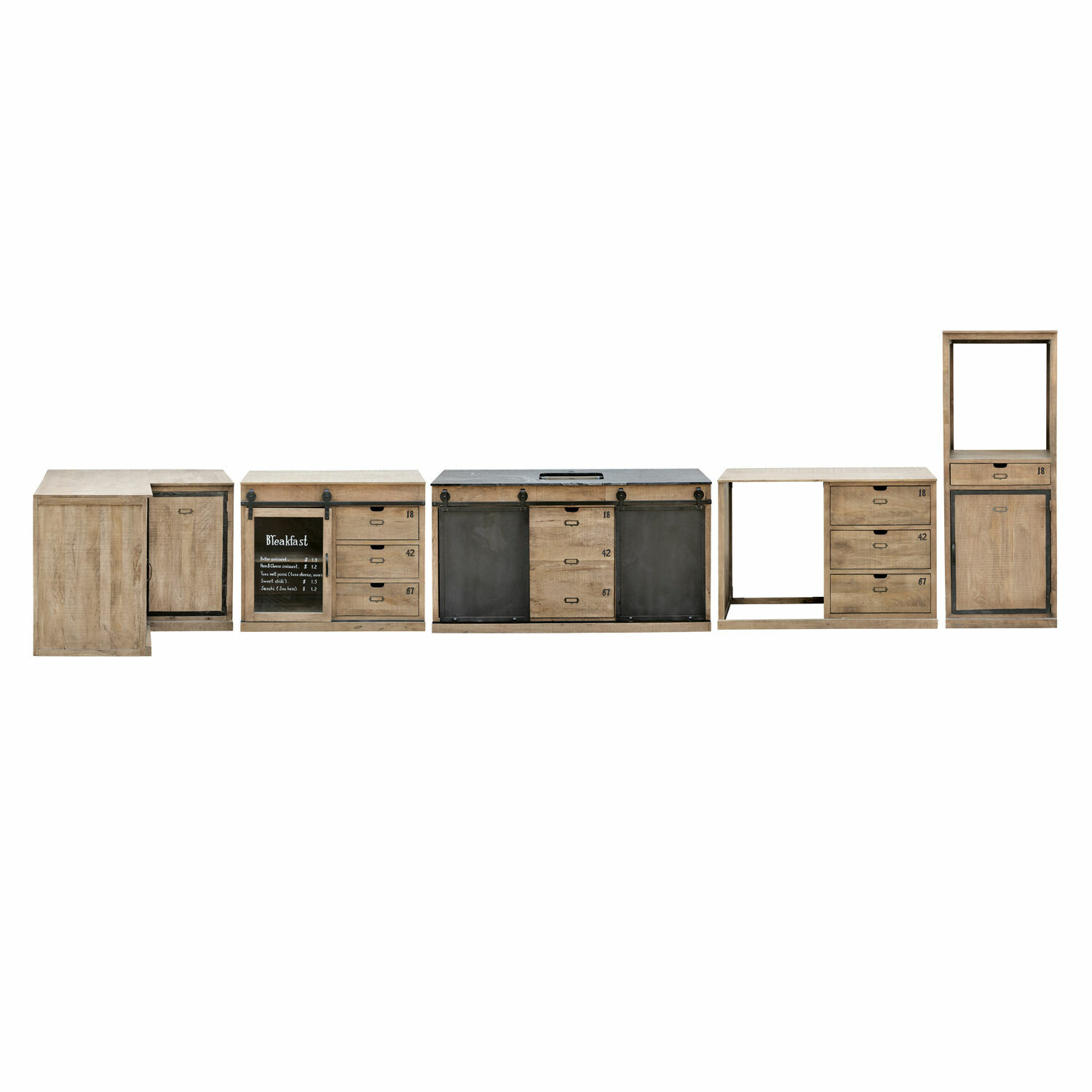 Set di 5 mobili da cucina Oakland