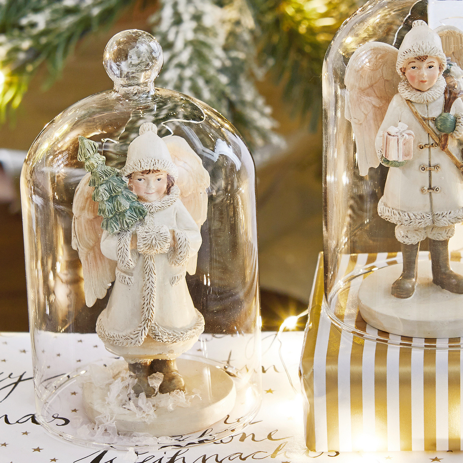 Coppia di decorazioni natalizie Children