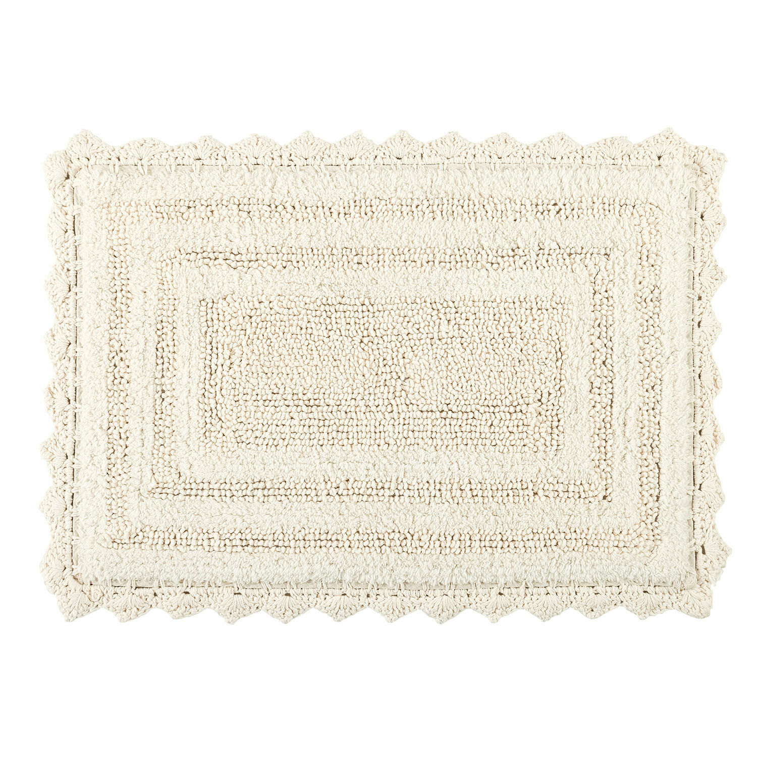 crema Tappetino da bagno Yalexir crema in cotone morbido, antiscivolo e assorbente per bagno