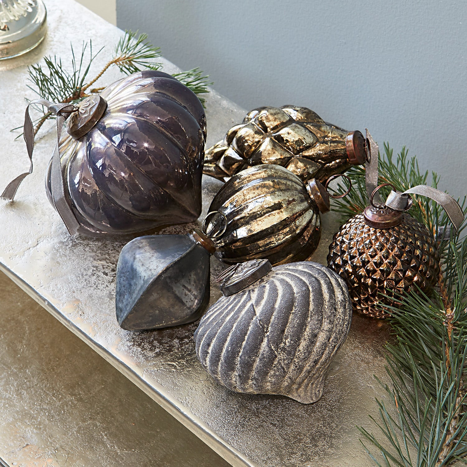Set di 6 decorazioni natalizie Alva
