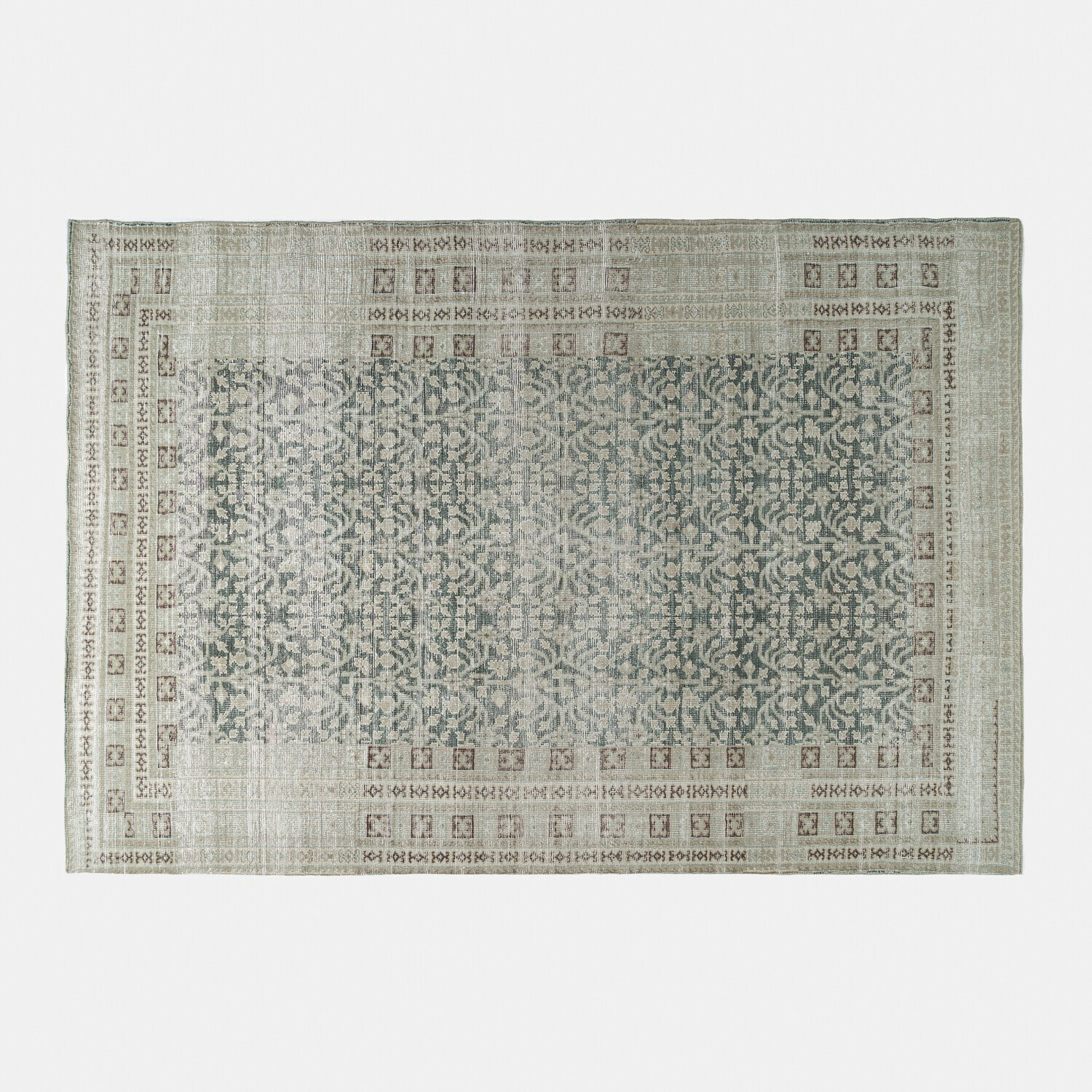 Tappeto Nadimah Tappeto beige e grigio con motivo floreale, materiale morbido, decorazione per soggiorno