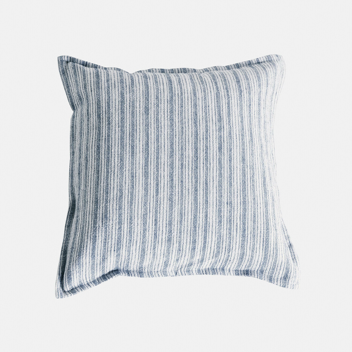 Copricuscino Freydaal Cuscino decorativo in cotone a righe blu e bianco, morbido e elegante per il soggiorno