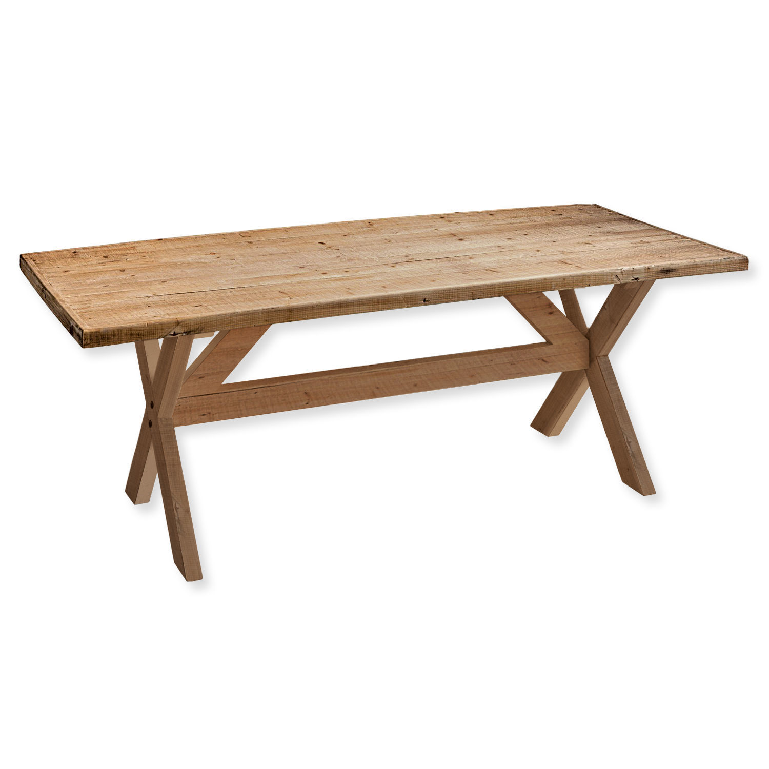 Tavolo Covington in legno marrone con design rustico per sala da pranzo e soggiorno