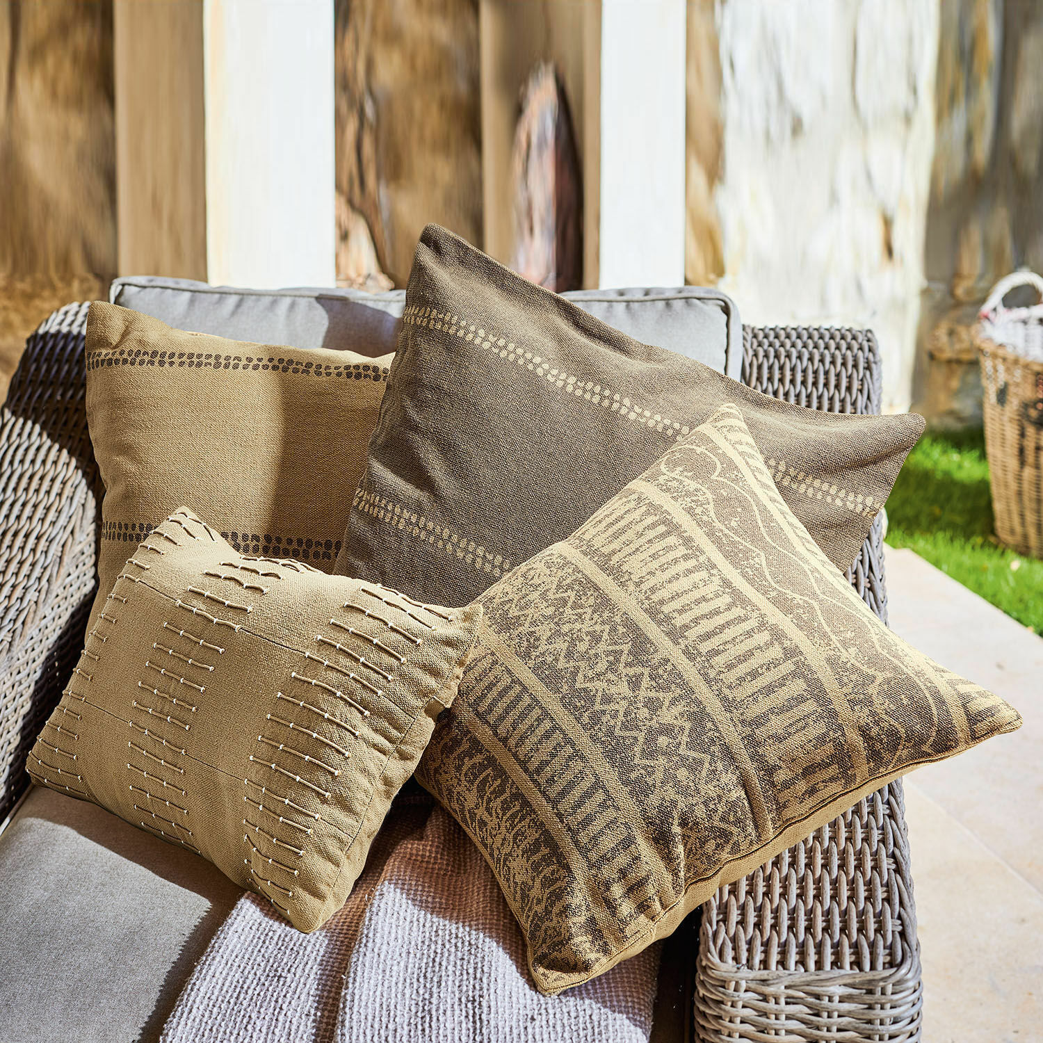 Set di 4 copricuscini Patti