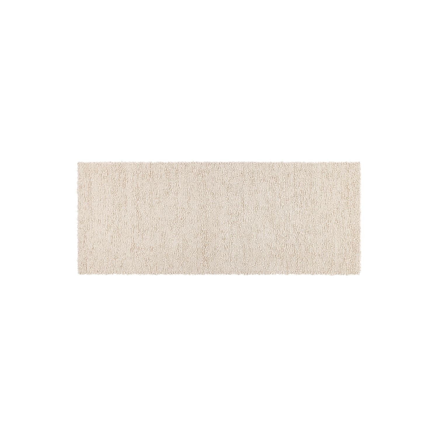 Tappeto rettangolare beige in materiale morbido, perfetto per l'arredamento interno
