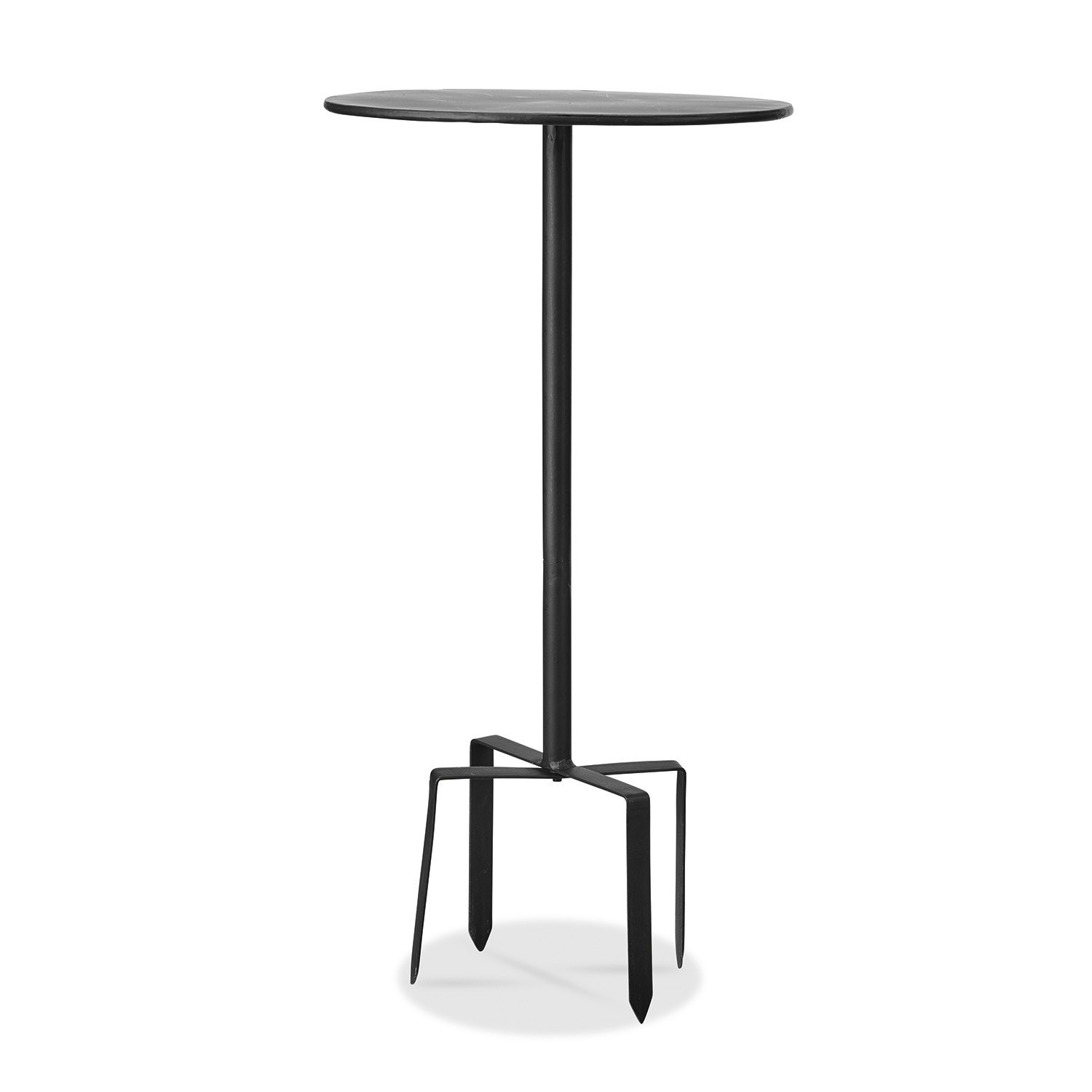 nero Tavolino Fermont nero in metallo dal design minimalista, ideale per interni moderni.