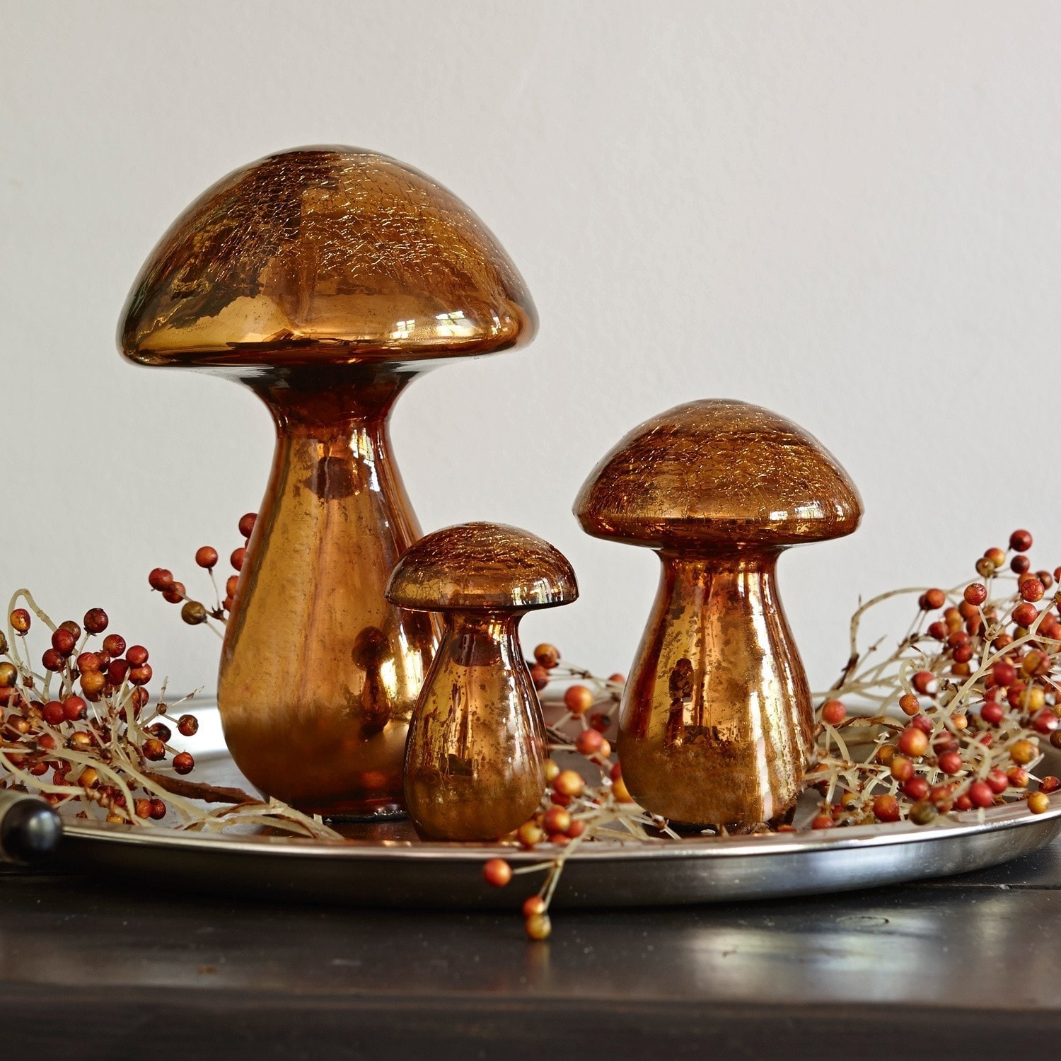 Set di 3 funghi decorativi Mushrooms