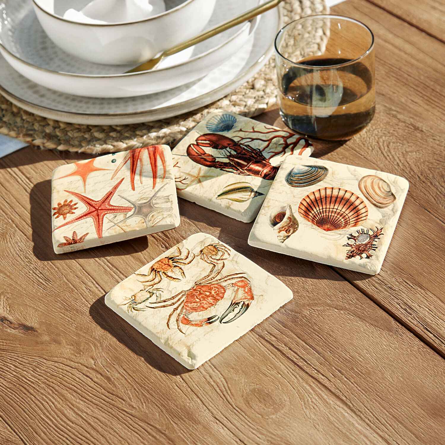 Set di 4 sottobicchieri Celorin