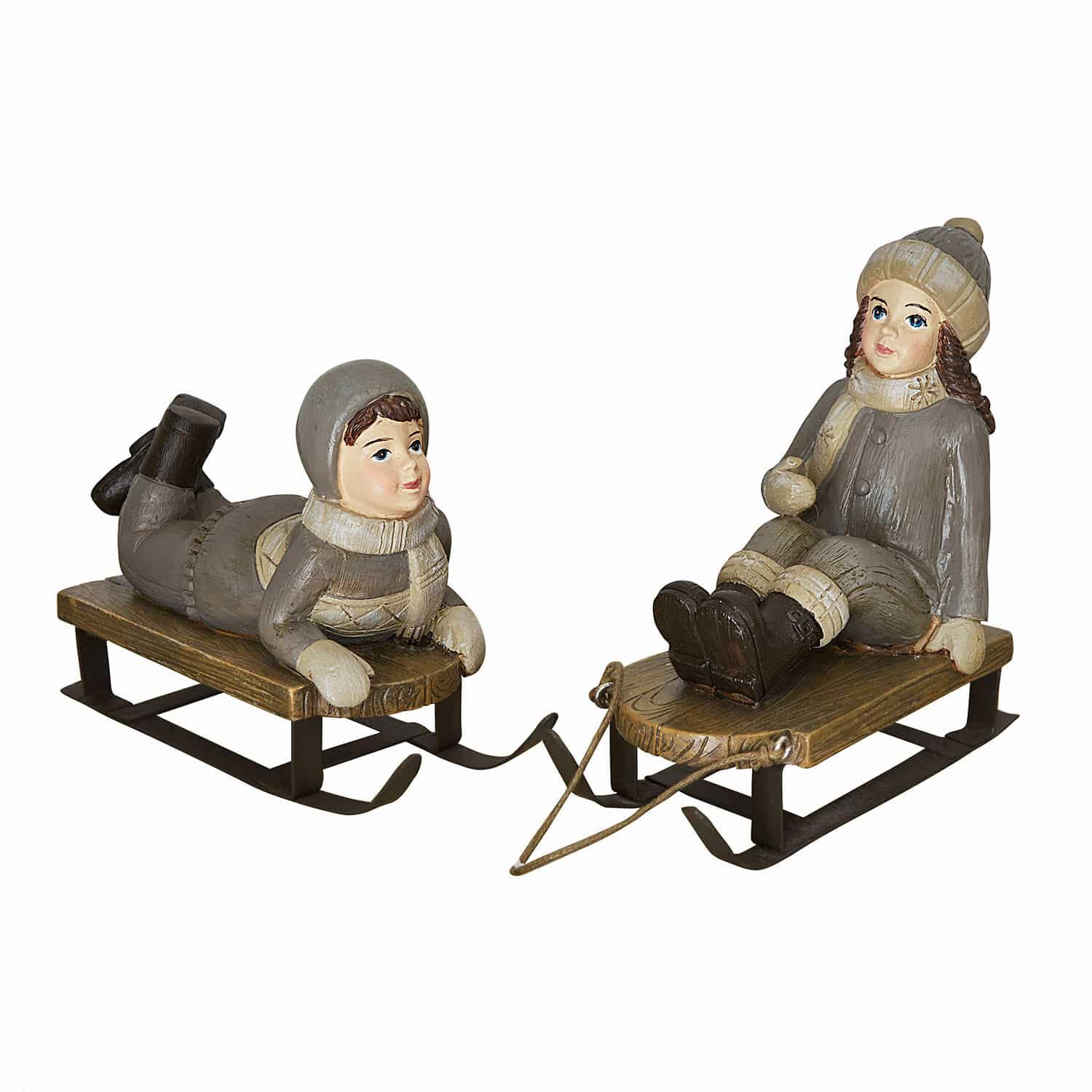 Coppia di statuine decorative Xavienne