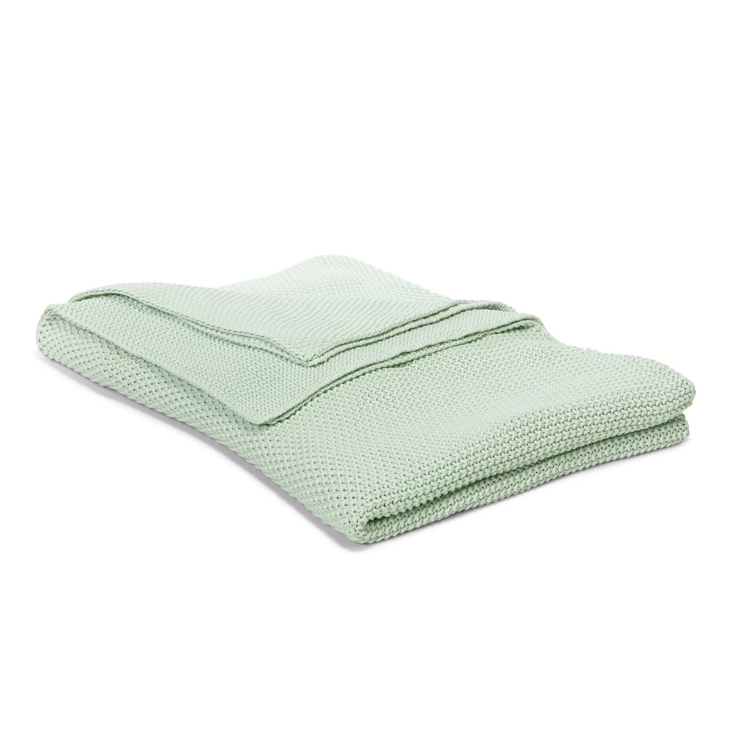 turchese Morbida coperta Amberley in maglia verde menta, ideale per decorare e rilassarsi a casa