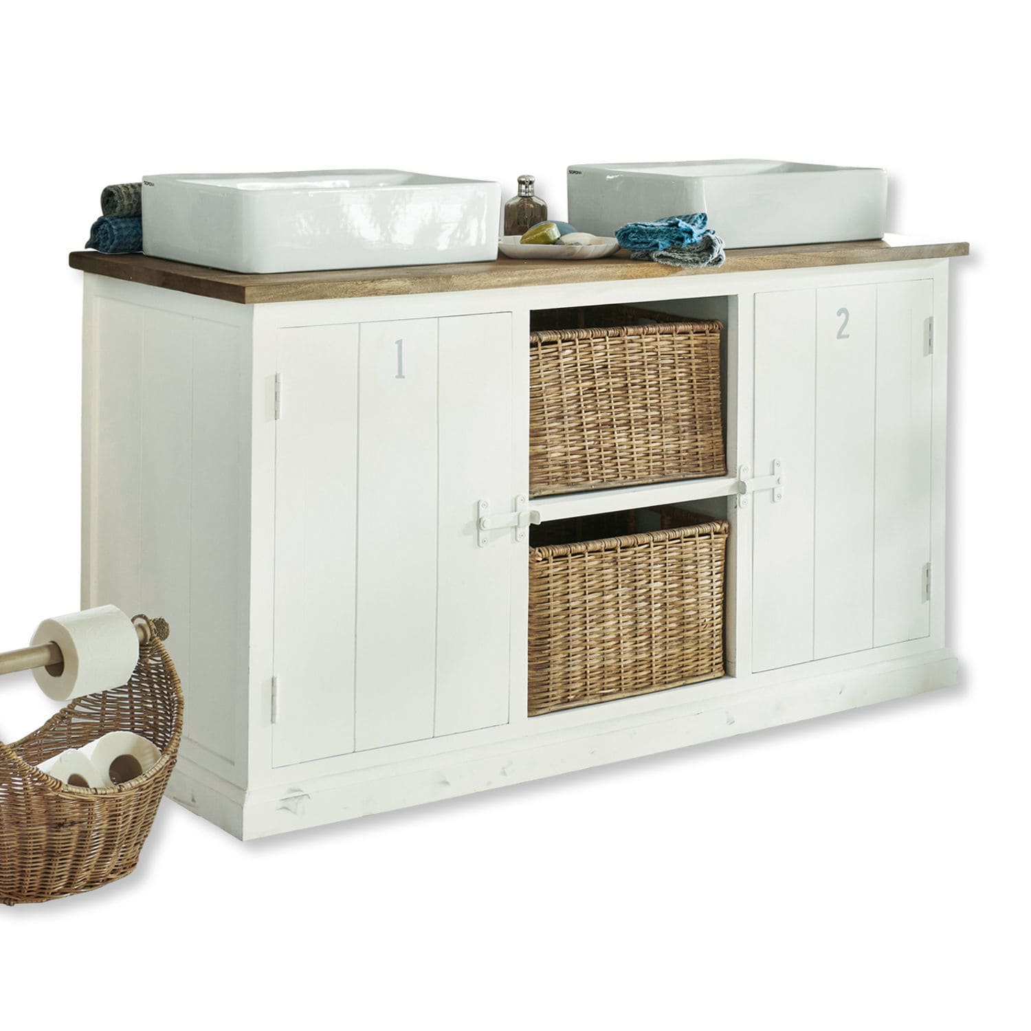 Mobile con doppio lavabo Océano