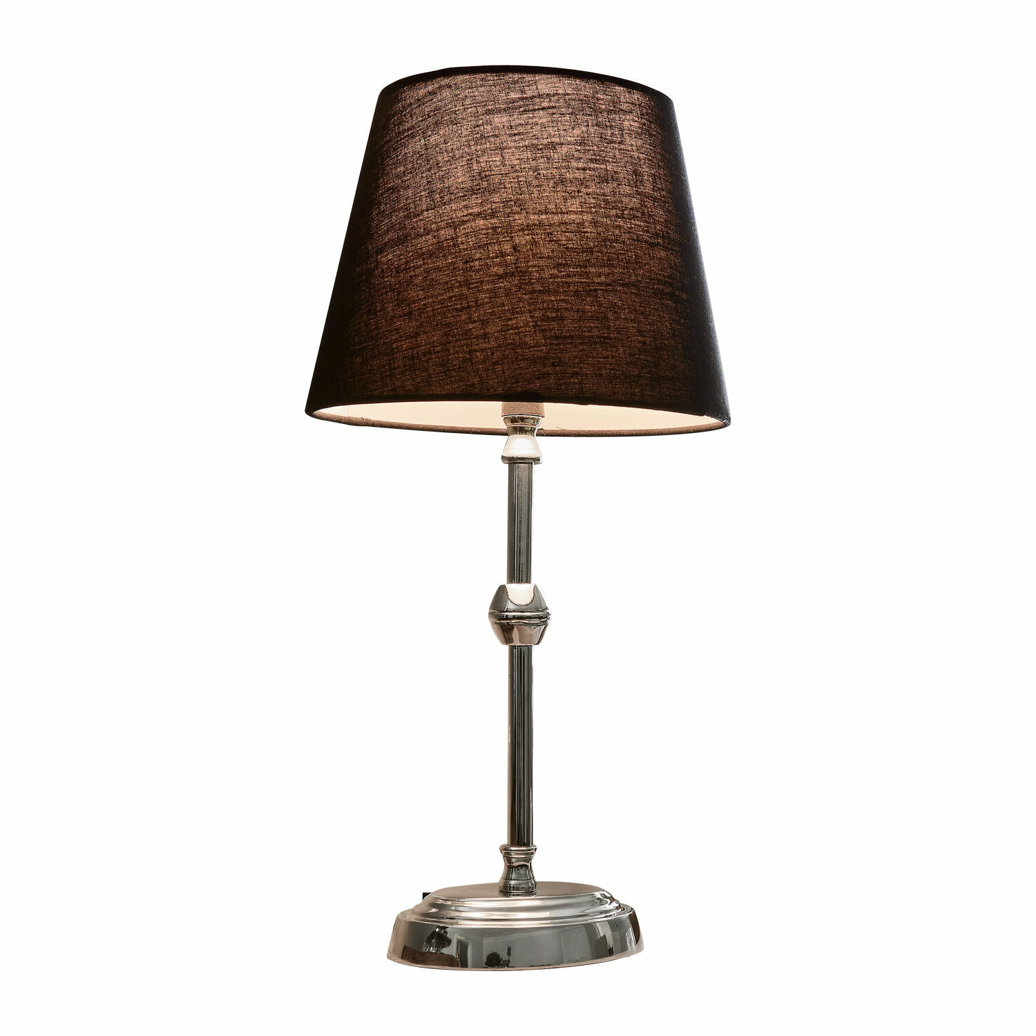 Lampada da tavolo Luceau Lampada da tavolo elegante con base in metallo e paralume nero, ideale per soggiorno e ufficio