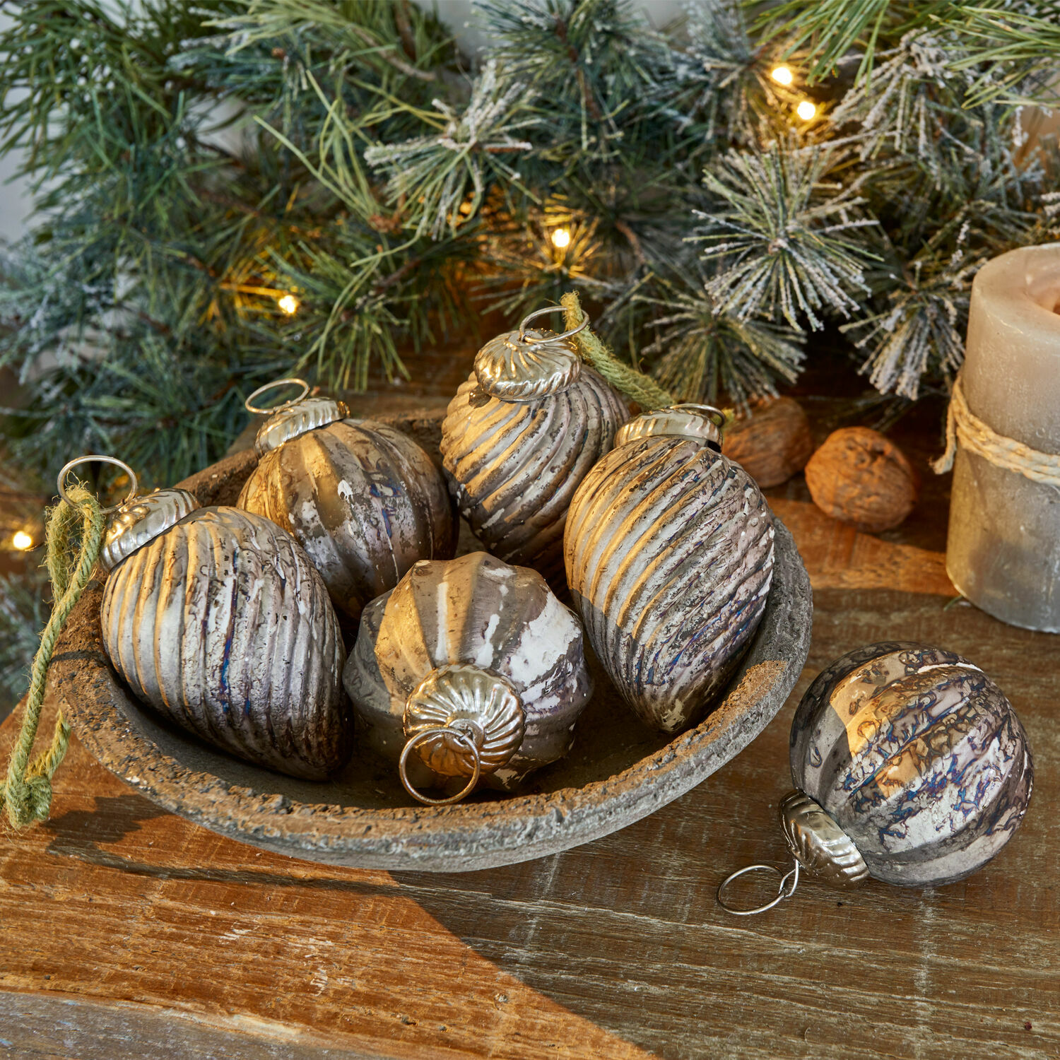 Set di 6 decorazioni natalizie Miras