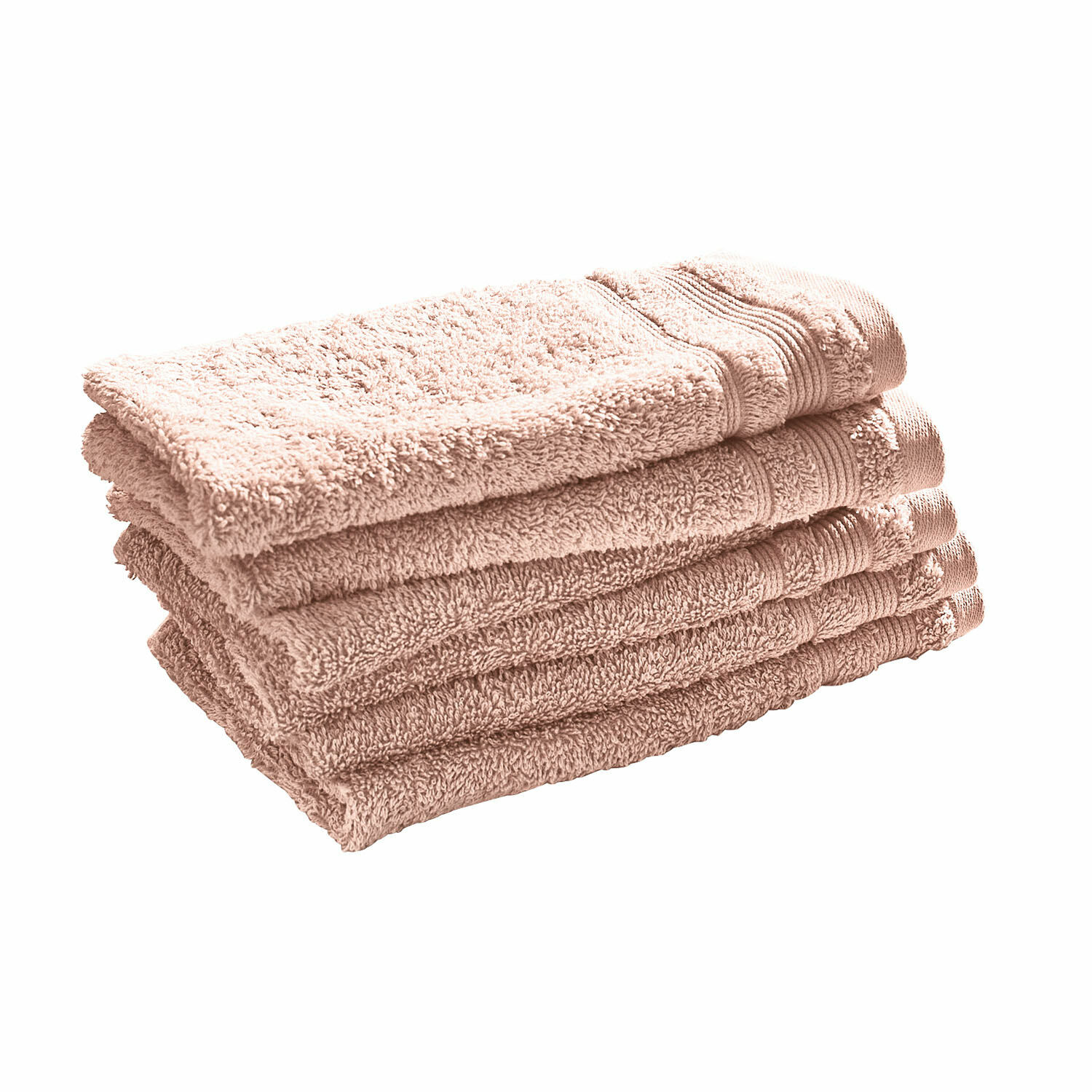 terracotta Set di 6 asciugamani ospiti Bourogne in cotone terracotta morbido, ideale per il bagno