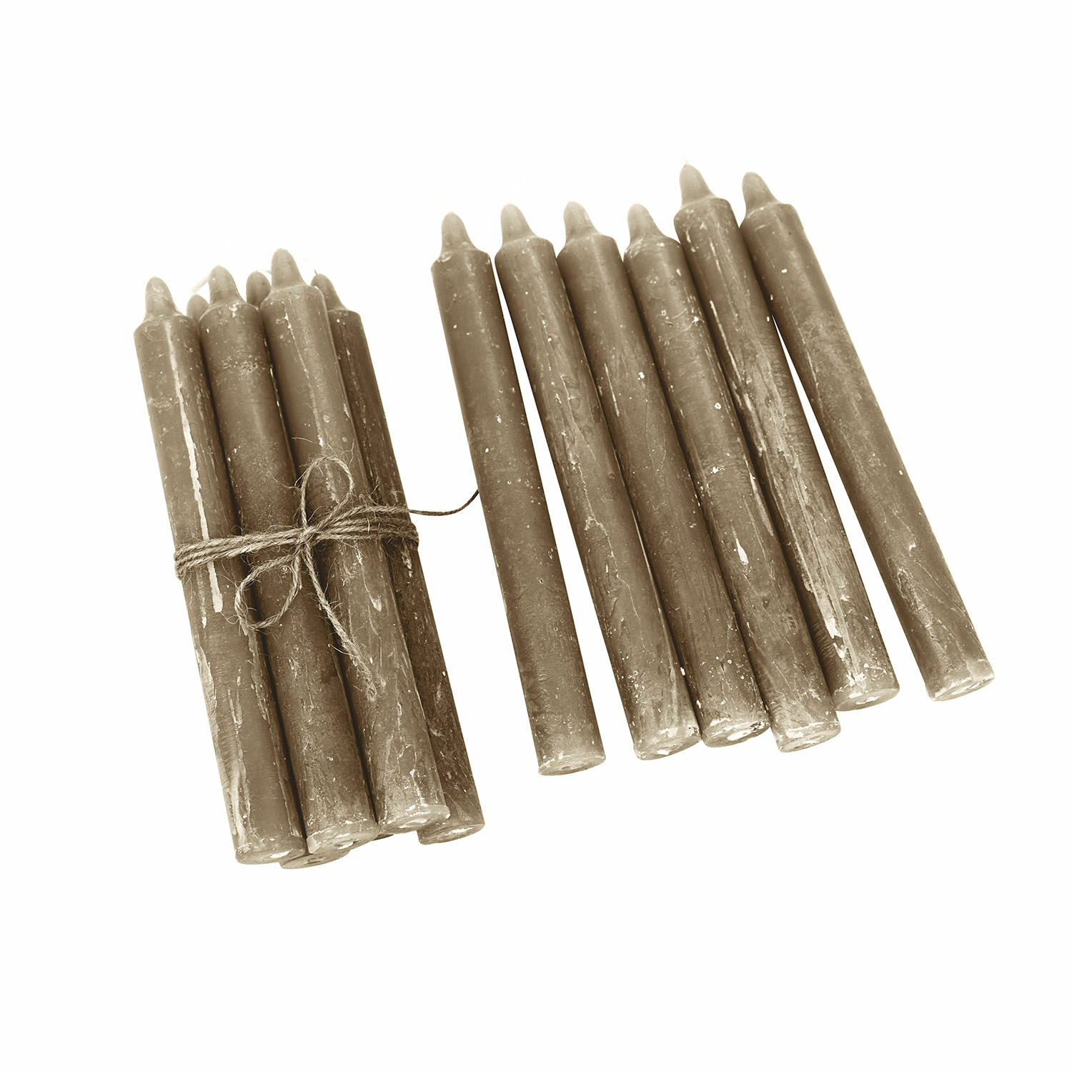 verde chiaro Set di 12 candele in cera verde chiaro, decorazione e illuminazione per la casa