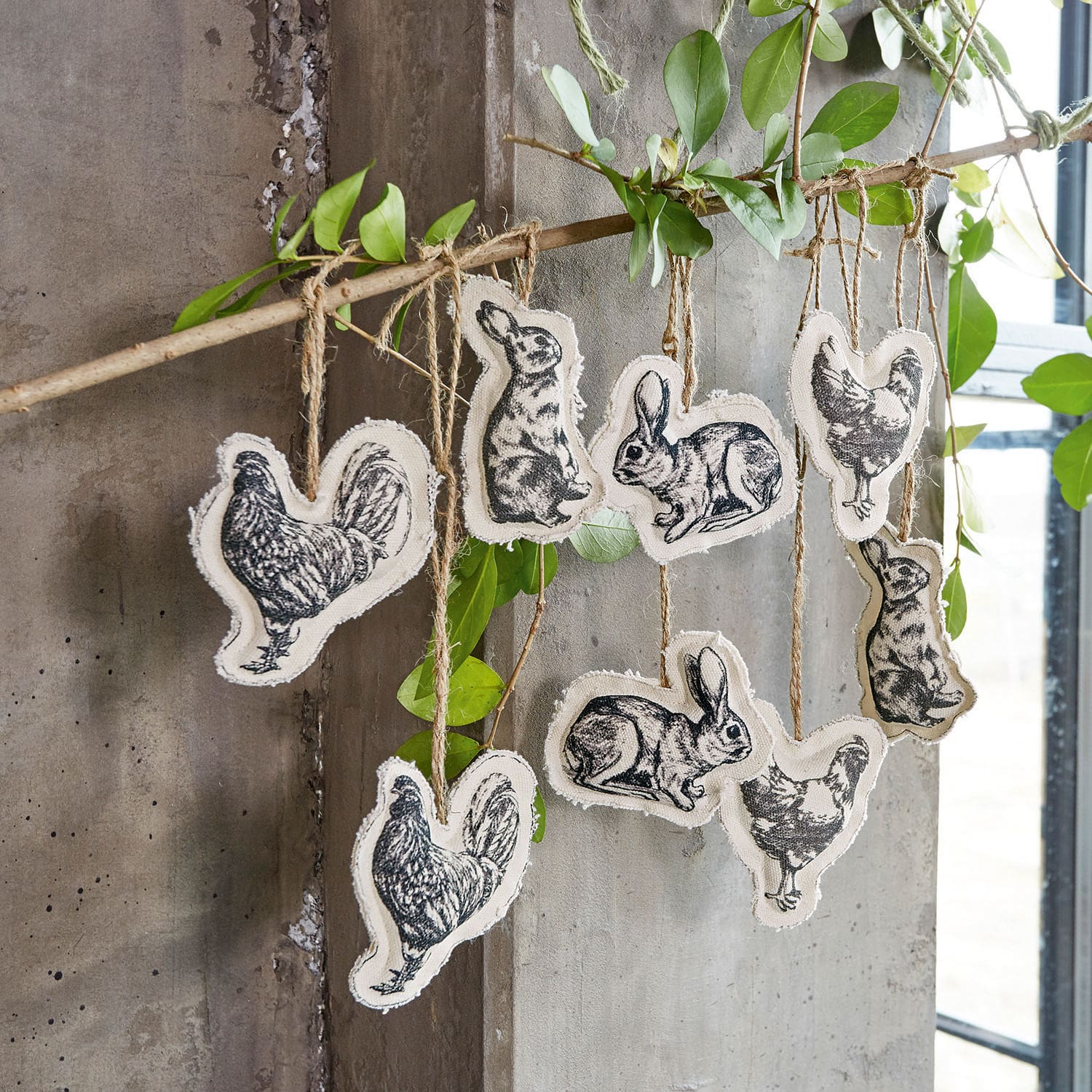 Set di 8 decorazioni da appendere Nitras